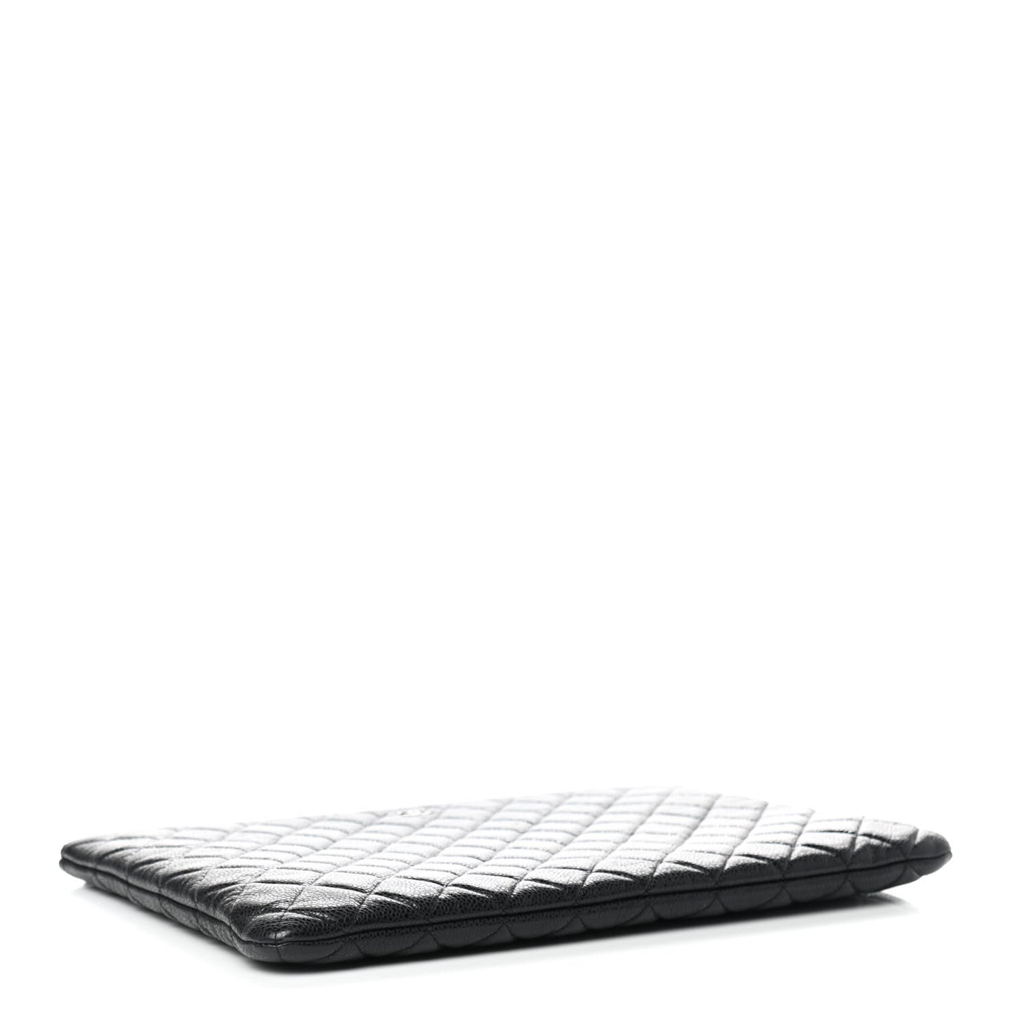 Caviar Quilted Large Cosmetic Case Black