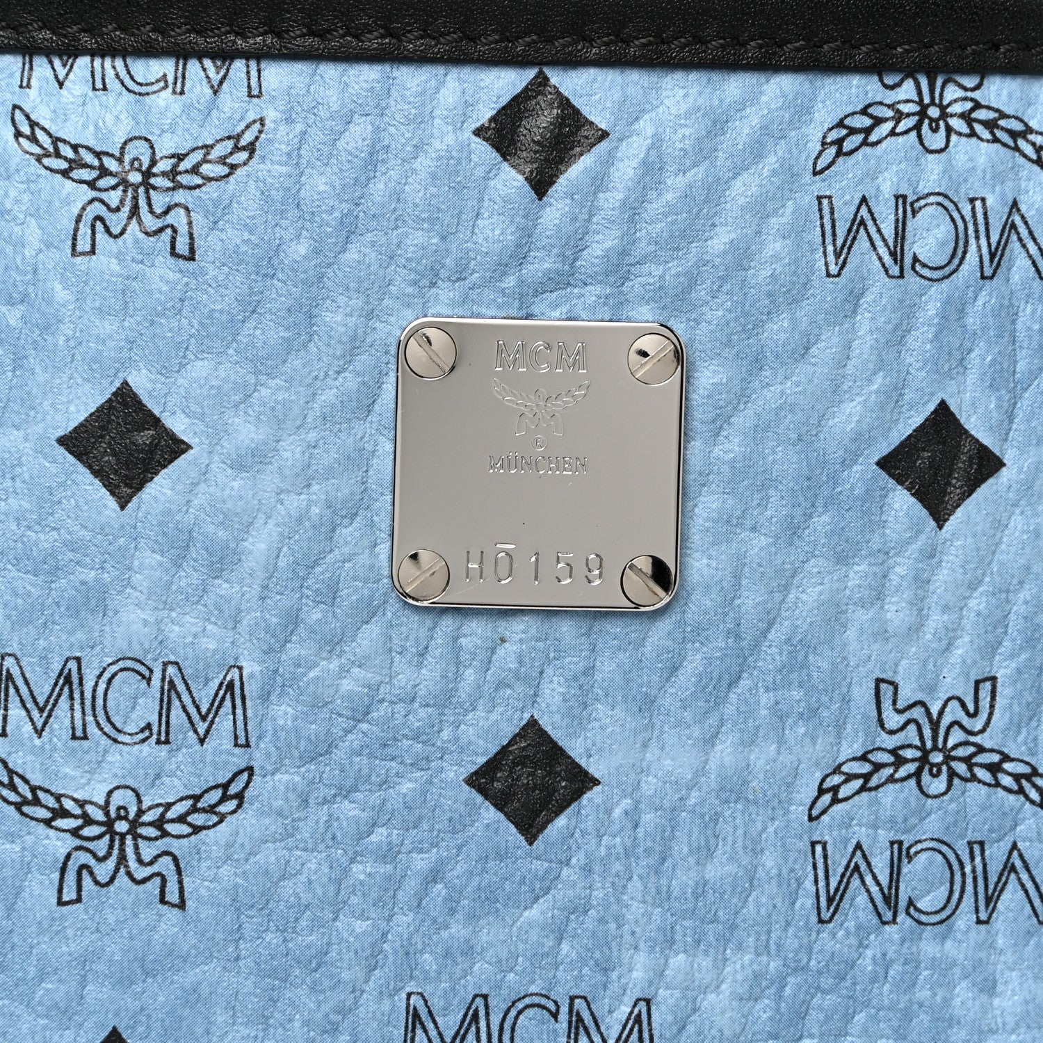 MCM Visetos Medium Project Reversible Shopper Tote Munich Blue 18 of 29