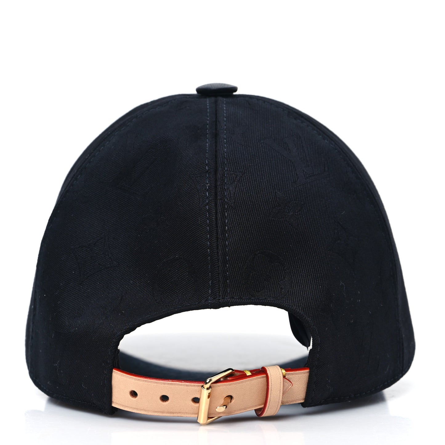 Calfskin Cotton Jacquard Monogram LV First Cap M Black