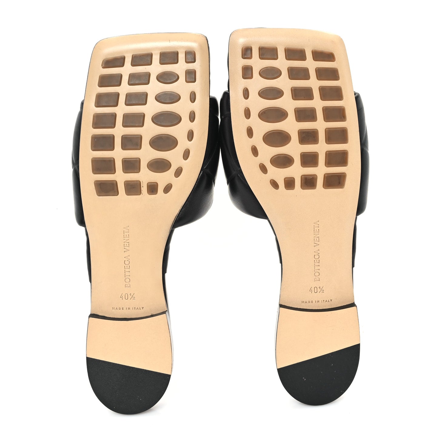 Nappa Maxi Intrecciato Lido Flat Sandals 40.5 Black