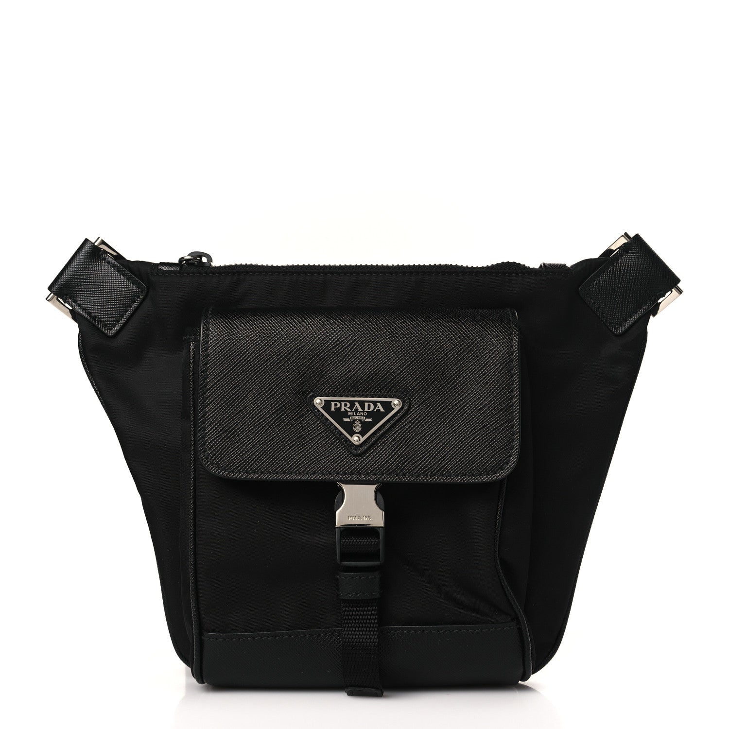 Prada Re-Nylon Saffiano Belt Bag Black 1 of 9