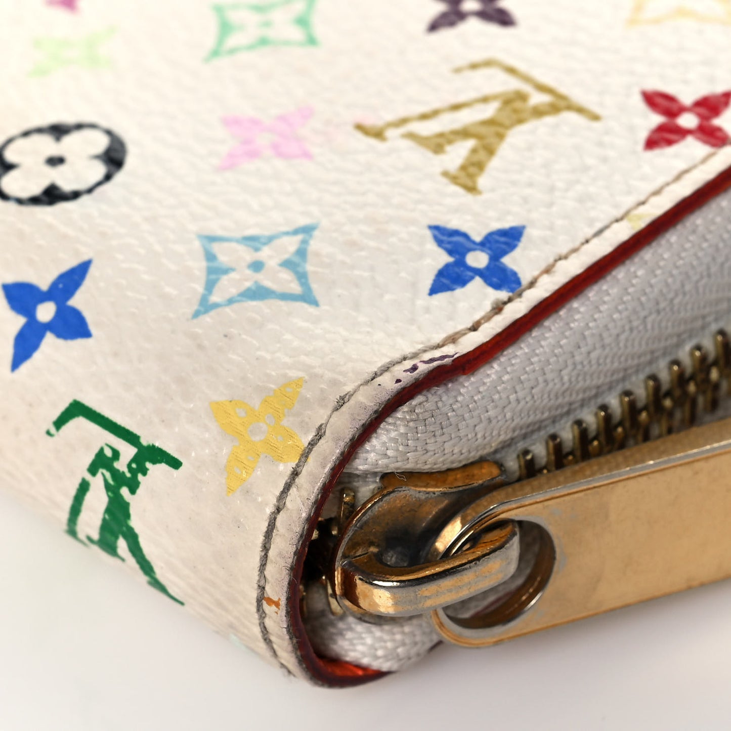 Monogram Multicolor Zippy Wallet White Litchi