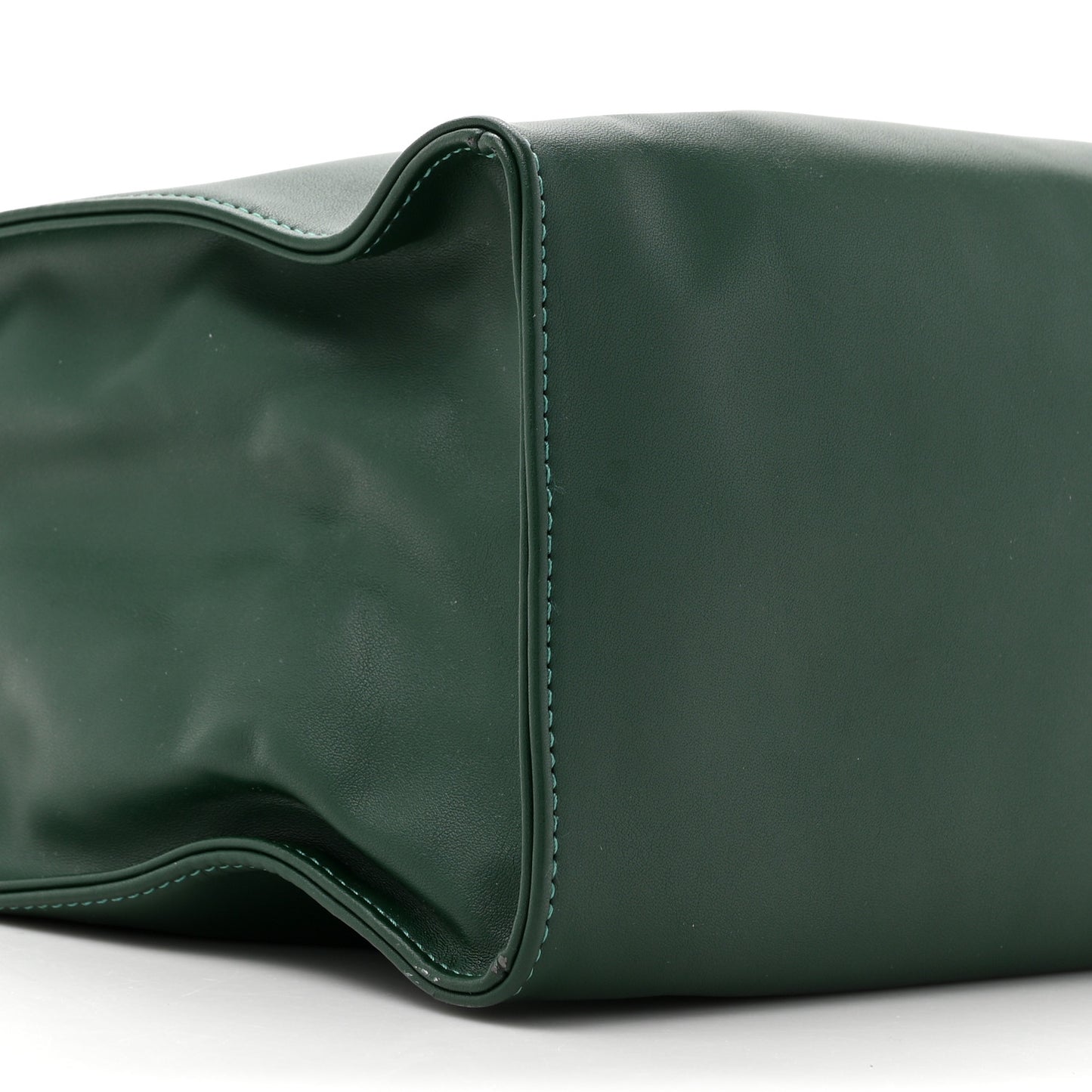 Vegan Leather Medium Shopping Bag Dark Olive