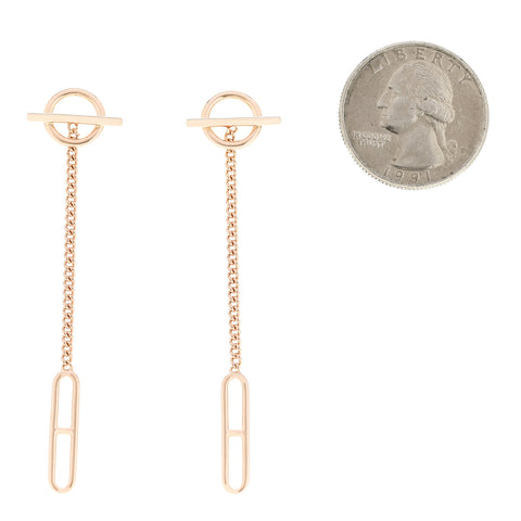 18K Rose Gold Echappee Earrings