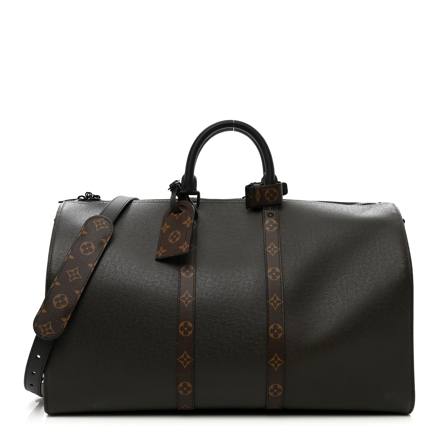 Louis Vuitton Taiga Monogram Keepall Bandouliere 50 Khaki 1 of 8