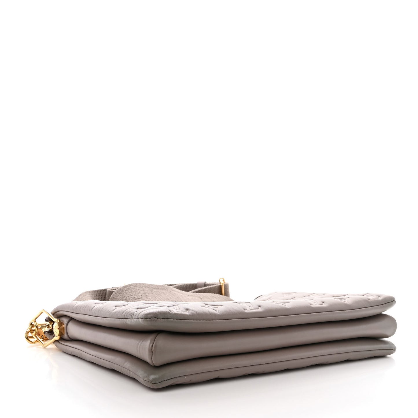 Lambskin Embossed Monogram Coussin MM Grey