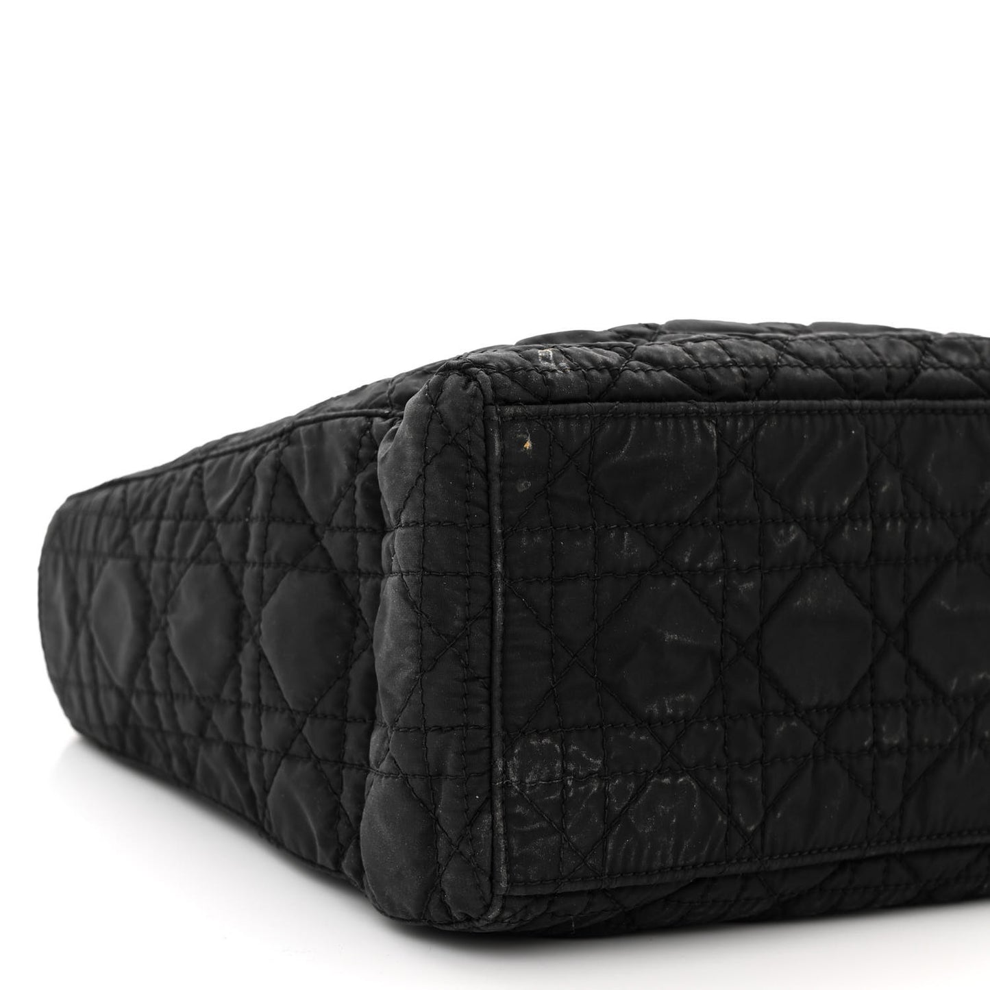 Nylon Cannage Medium Lady Dior Black