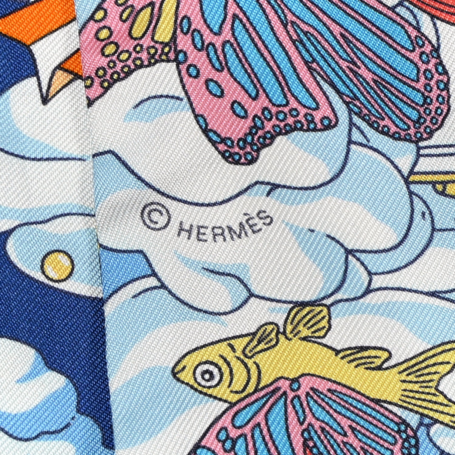 Hermes Silk Sur Mon Nuage Twilly Marine Clair Ciel 4 of 4