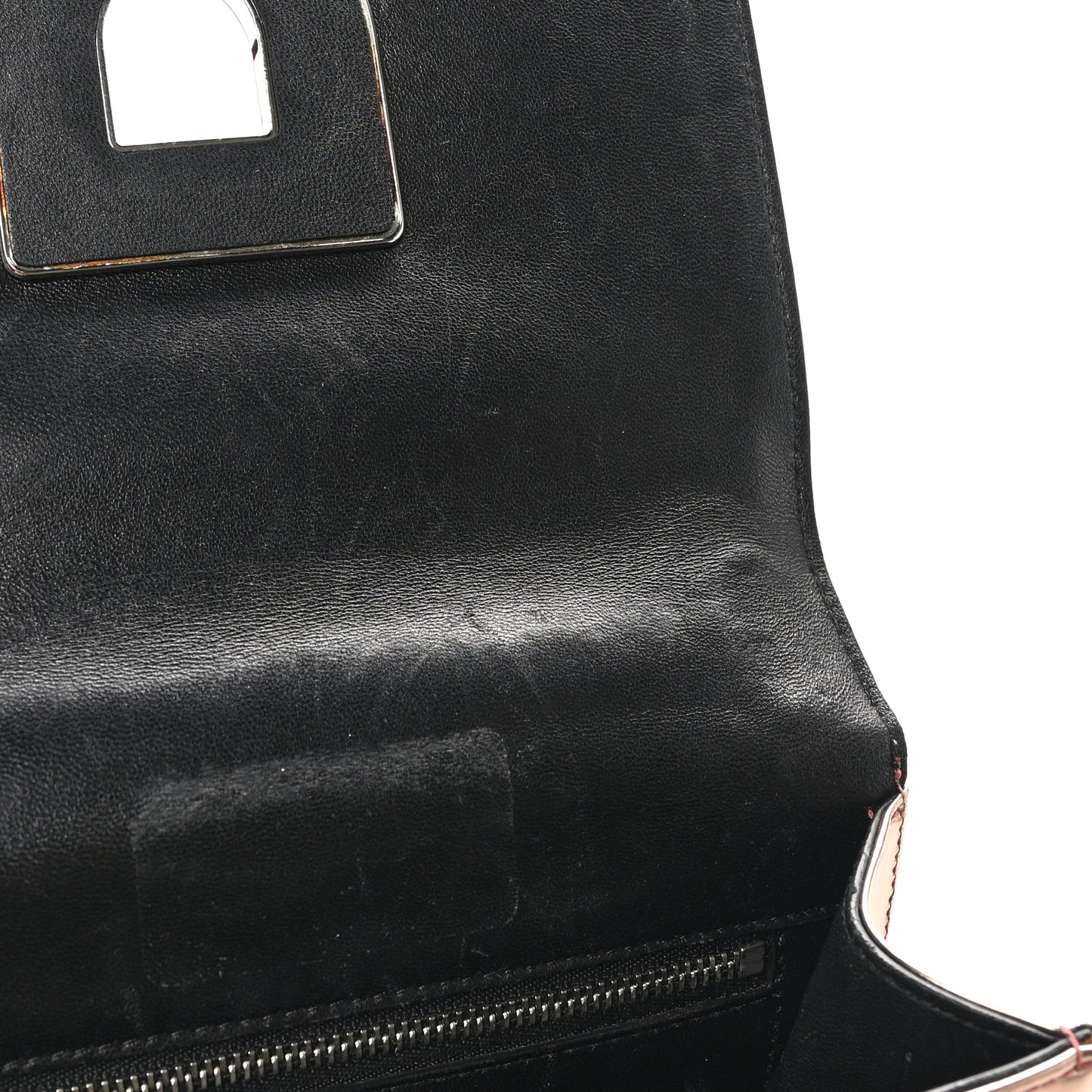 Metallic Glazed Calfskin Diorama Club Bag Rose Gold Pink
