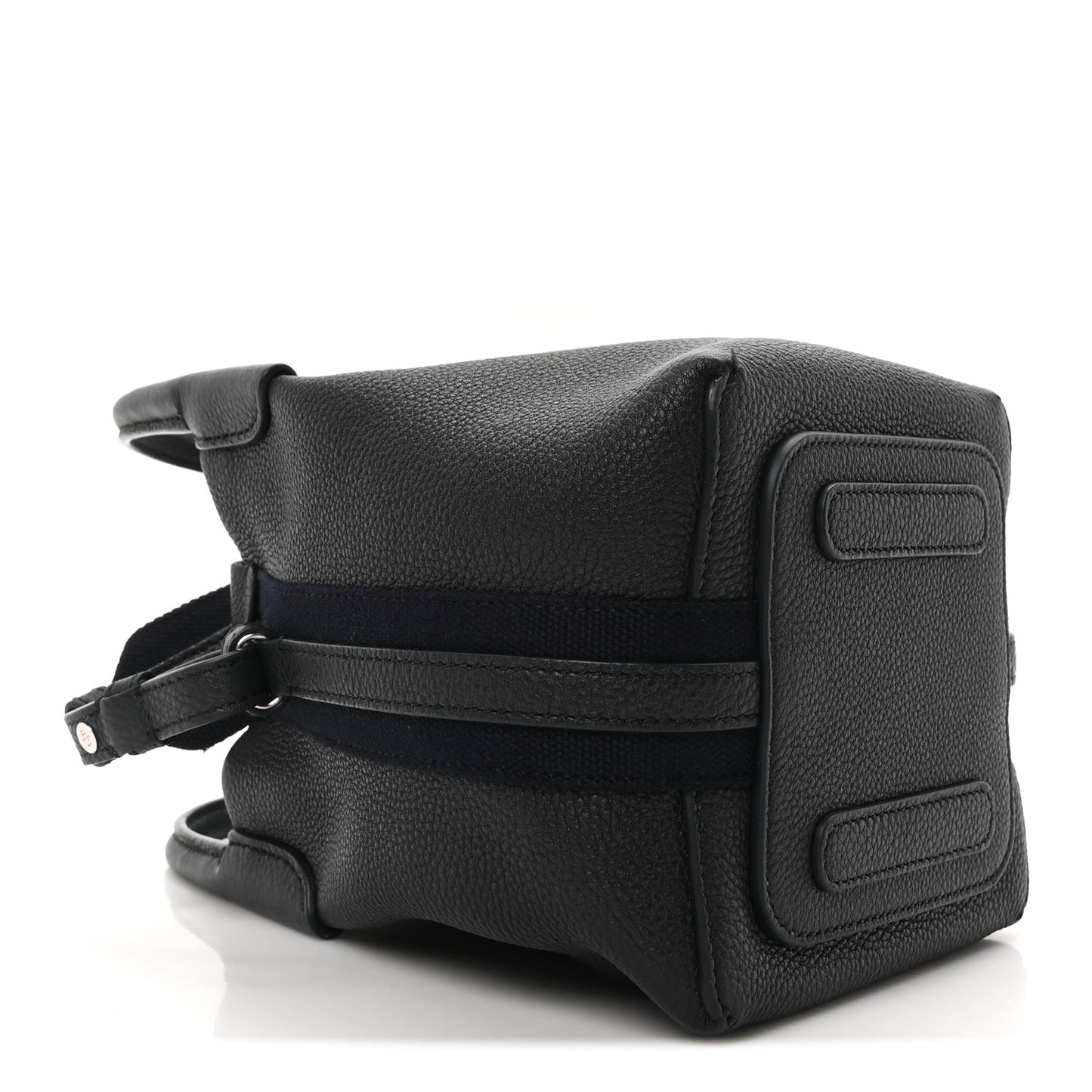 Grained Calfskin Micro Bale Bag Navy Blue