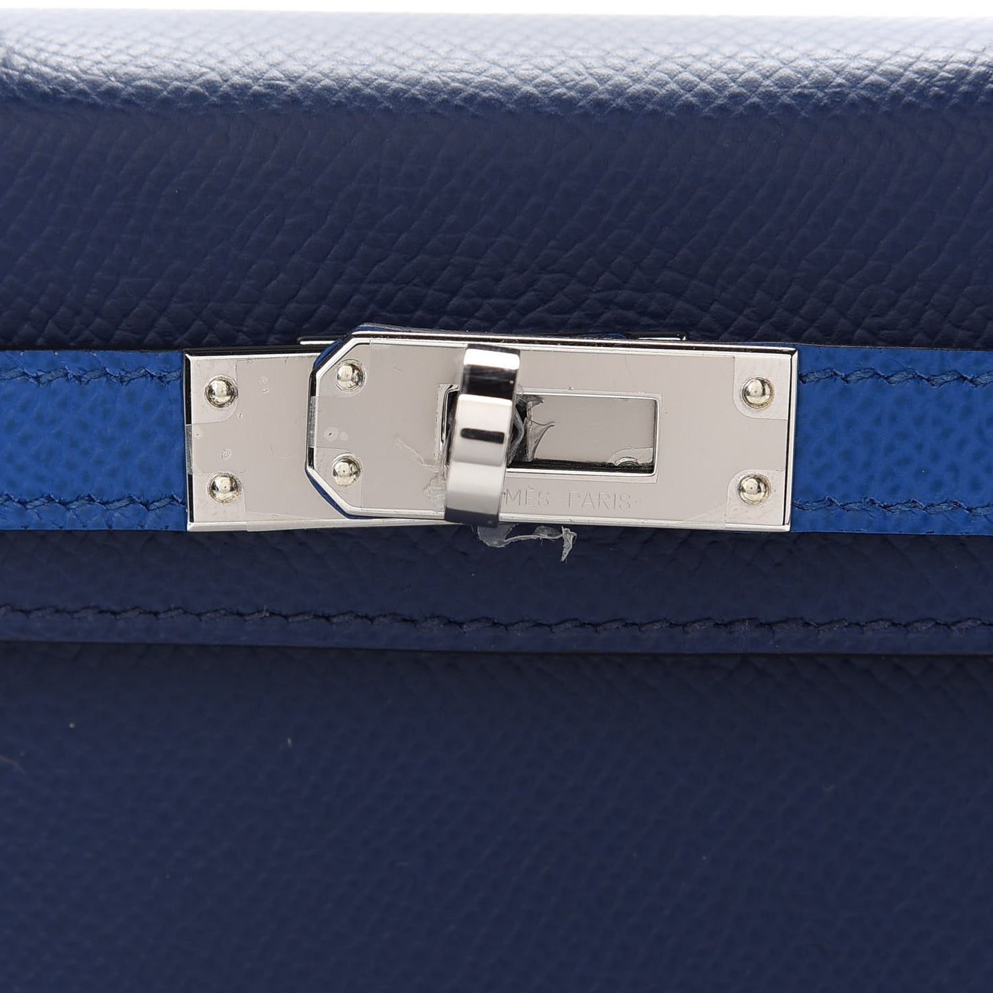 Epsom Mini Kelly Sellier 20 Bleu Saphir Bleu France Black