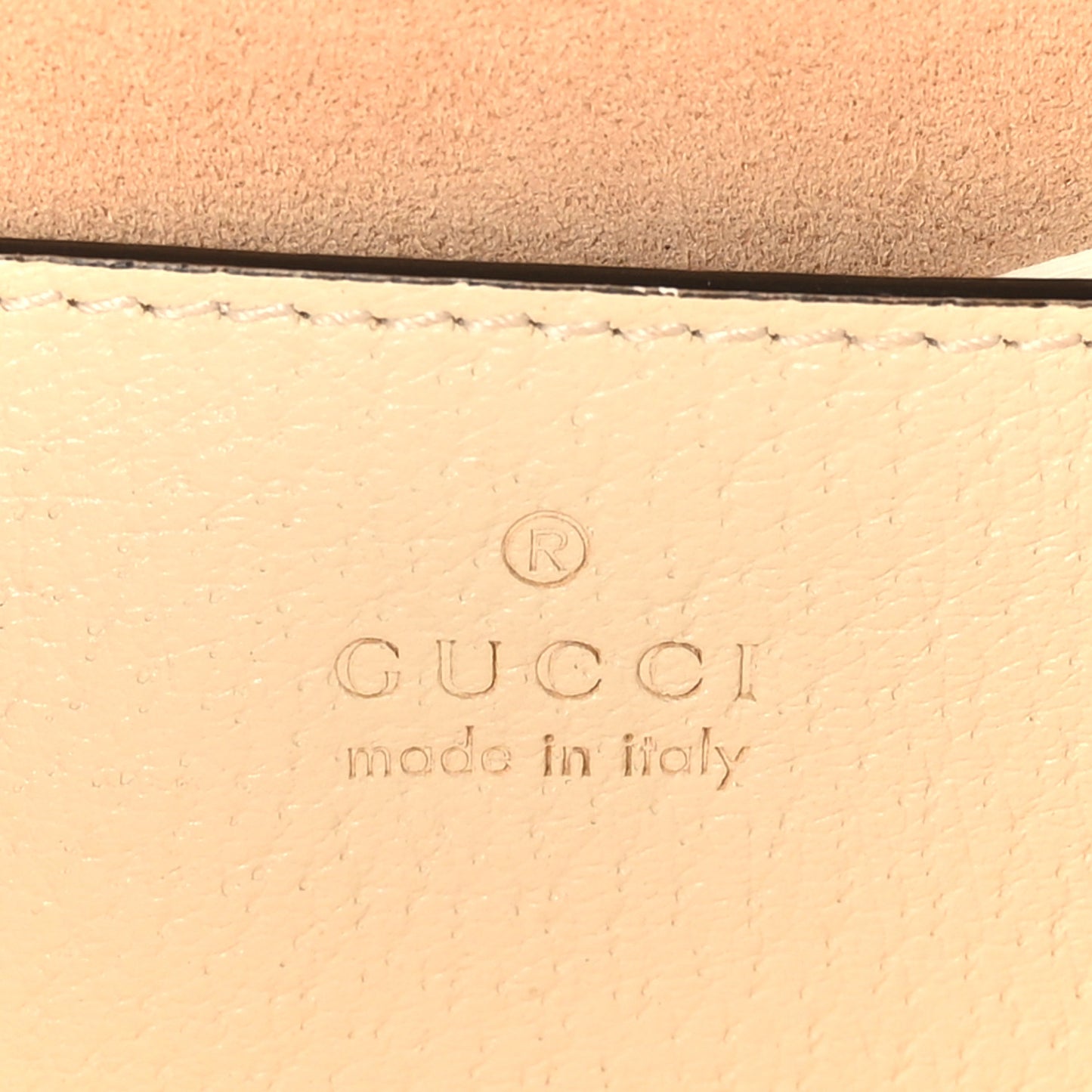 GG Supreme Monogram Textured Dollar Calfskin Web Small Ophidia Tote Bag Beige Ebony Mystic White