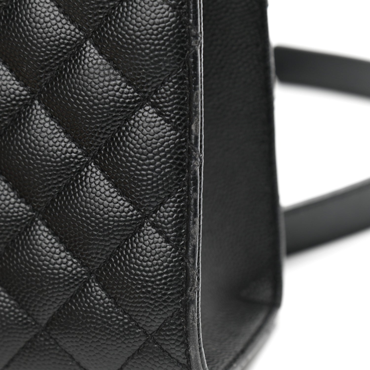 Saint Laurent Grain De Poudre Textured Mixed Matelasse Large Triquilt Monogram Monochrome Satchel Black 14 of 16