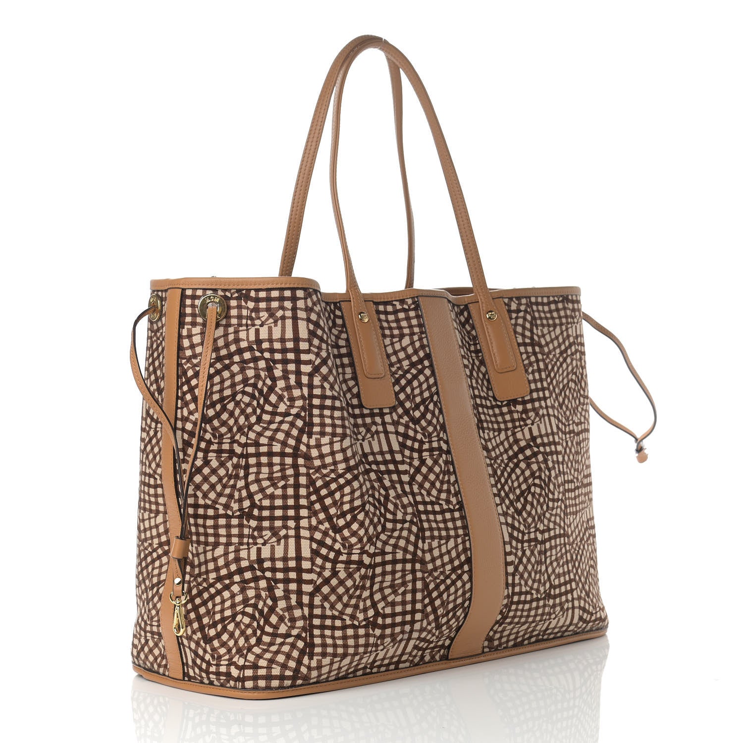MCM Visetos Large Liz Reversible Shopper Tote Cognac 5 of 16