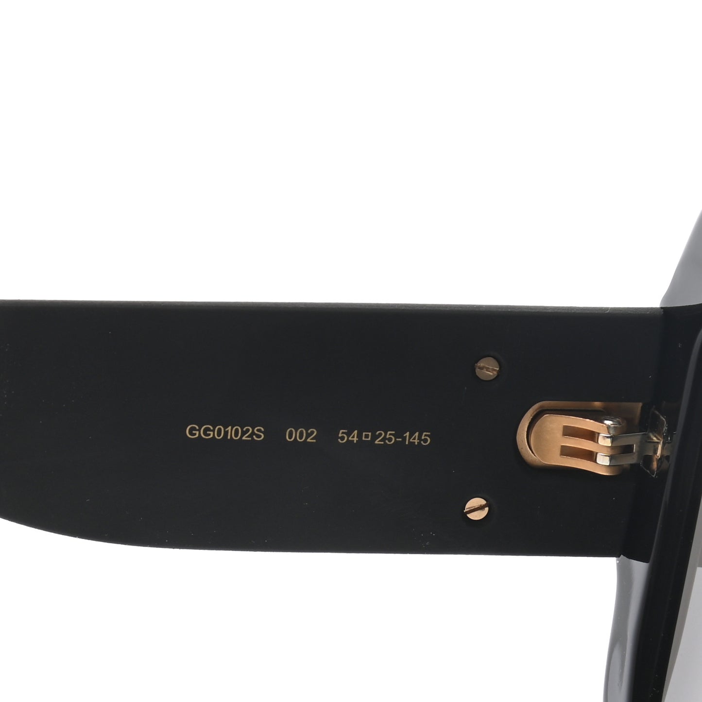 Square Frame GG0102S Sunglasses Glitter Gold