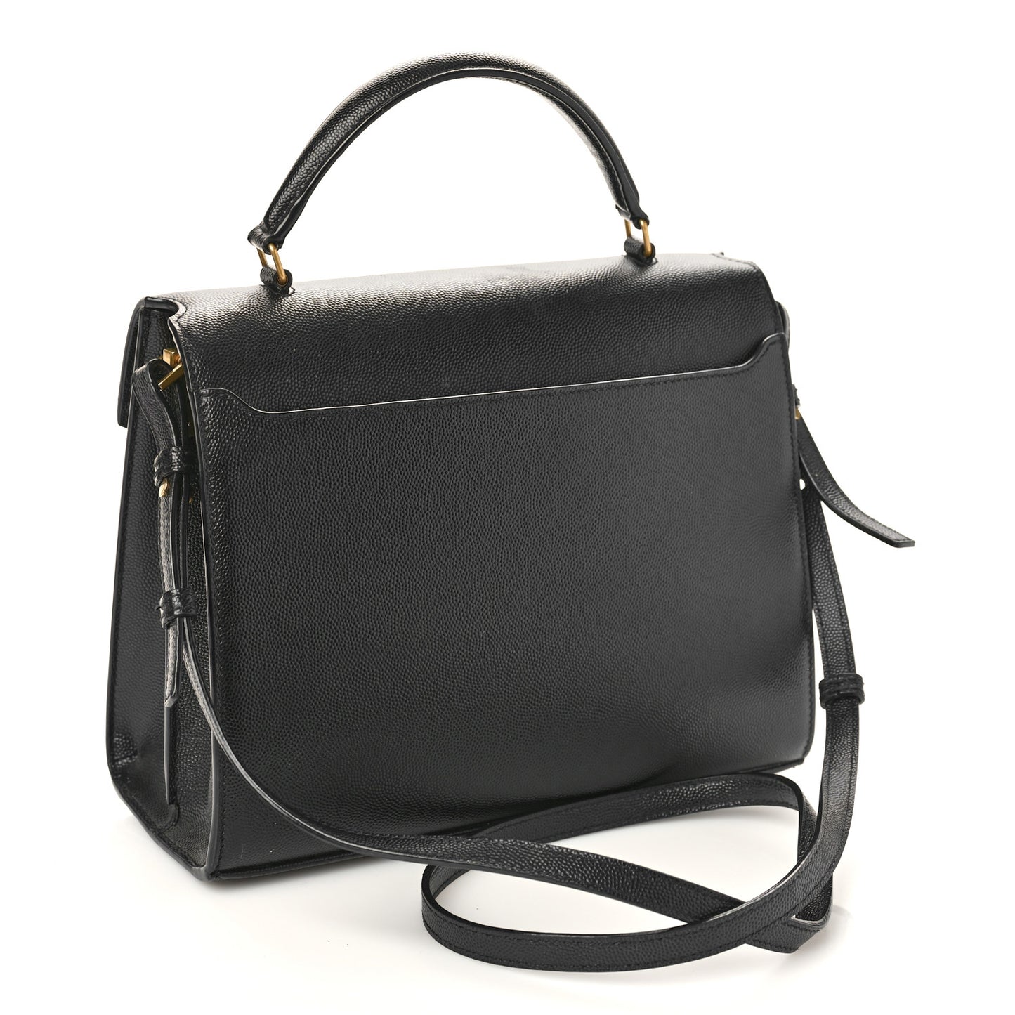 Grain de Poudre Medium Classic Monogram Cassandra Top Handle Black Rouge Legion