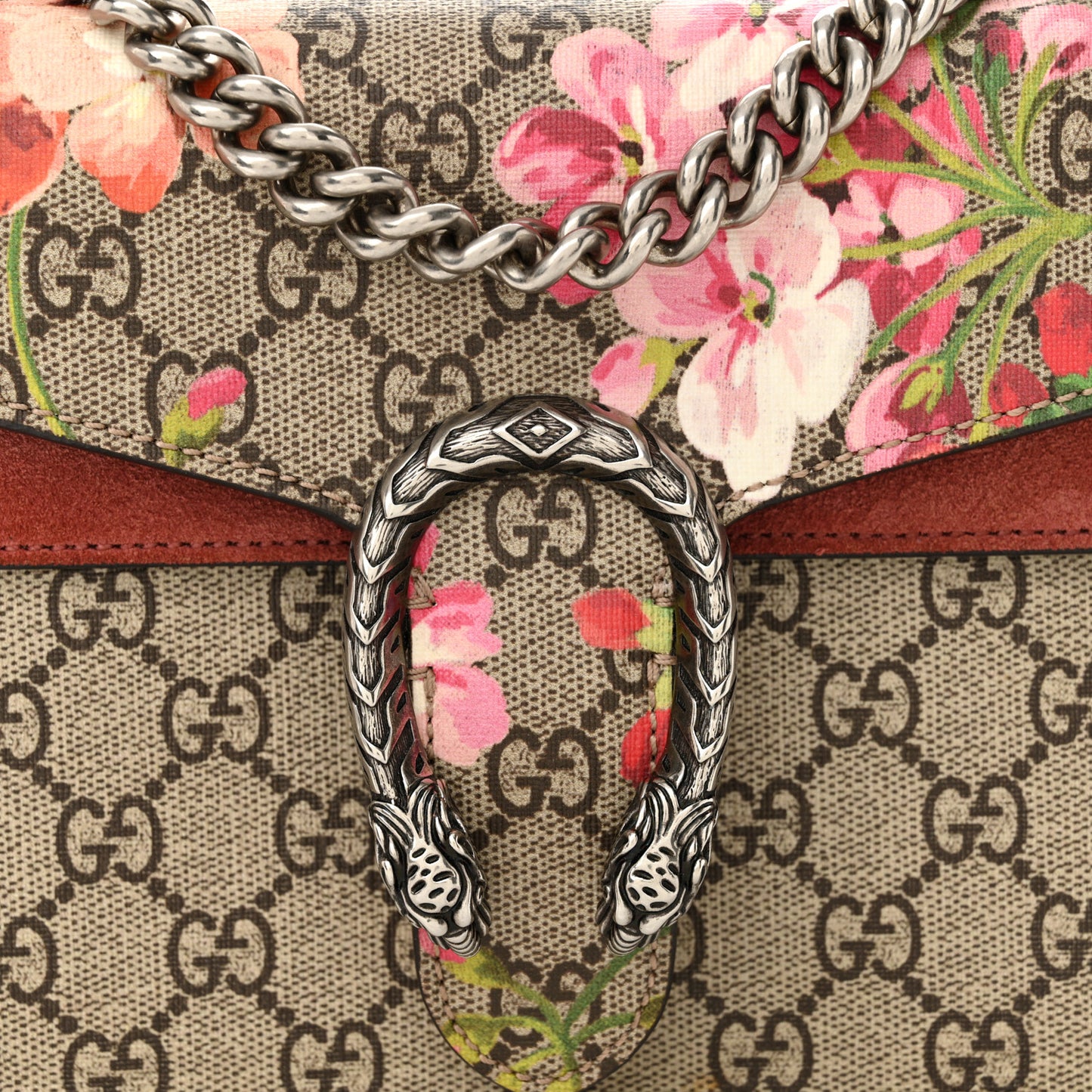 GG Supreme Monogram Blooms Mini Dionysus Shoulder Bag Beige Multicolor Dry Rose