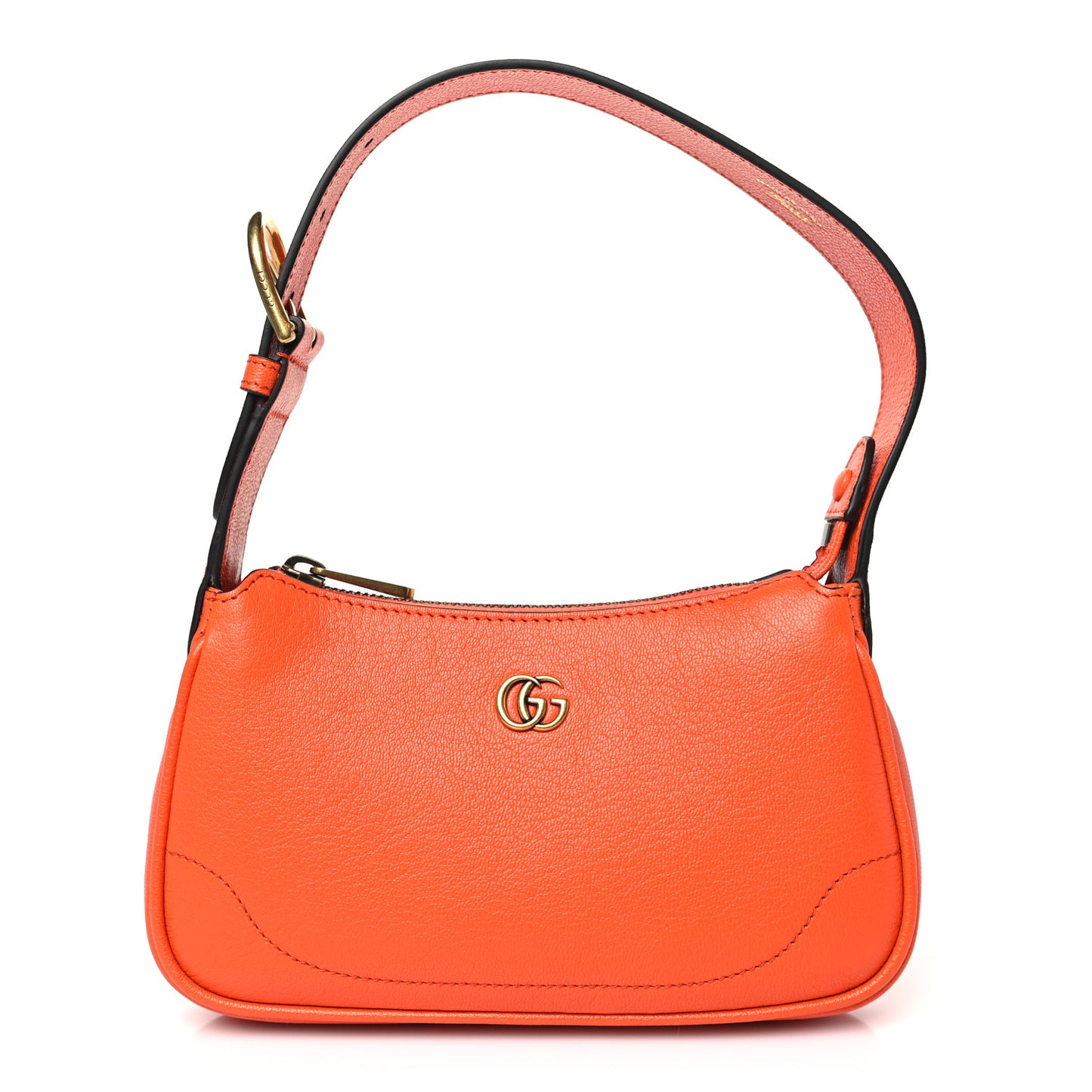 Goatskin Mini Aphrodite Shoulder Bag Orange