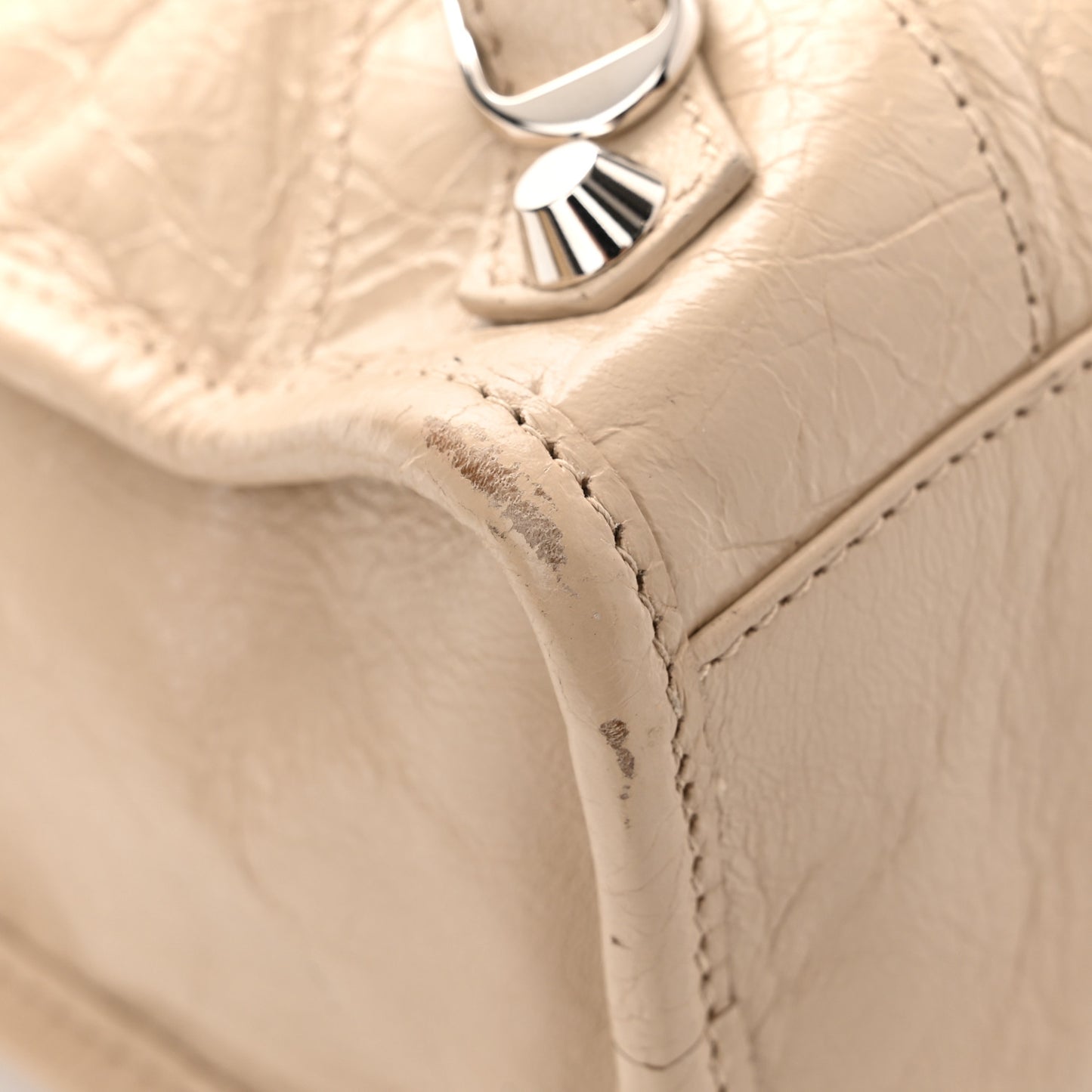 Agneau Classic Silver Hardware S City Beige Tapioca
