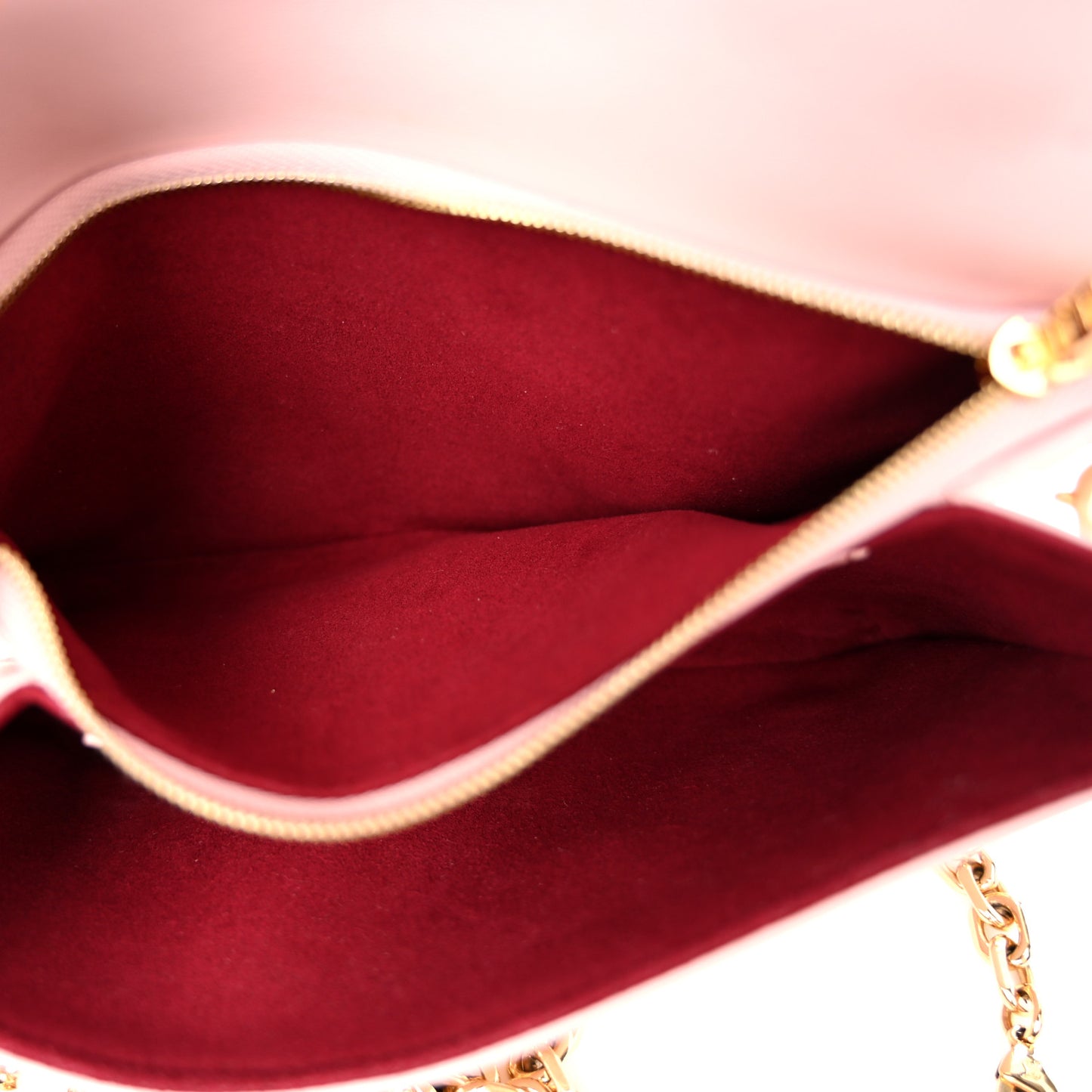 Lambskin Embossed Monogram Pochette Coussin Rose