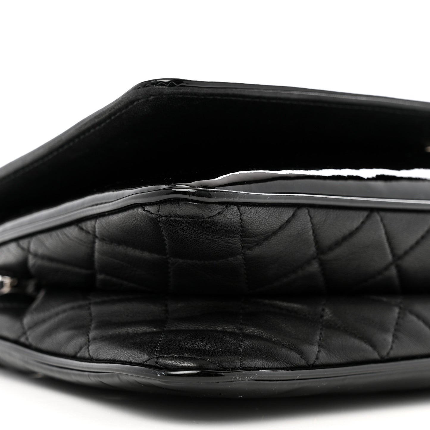 Vinyl Small Lipstick Flap Bag Black