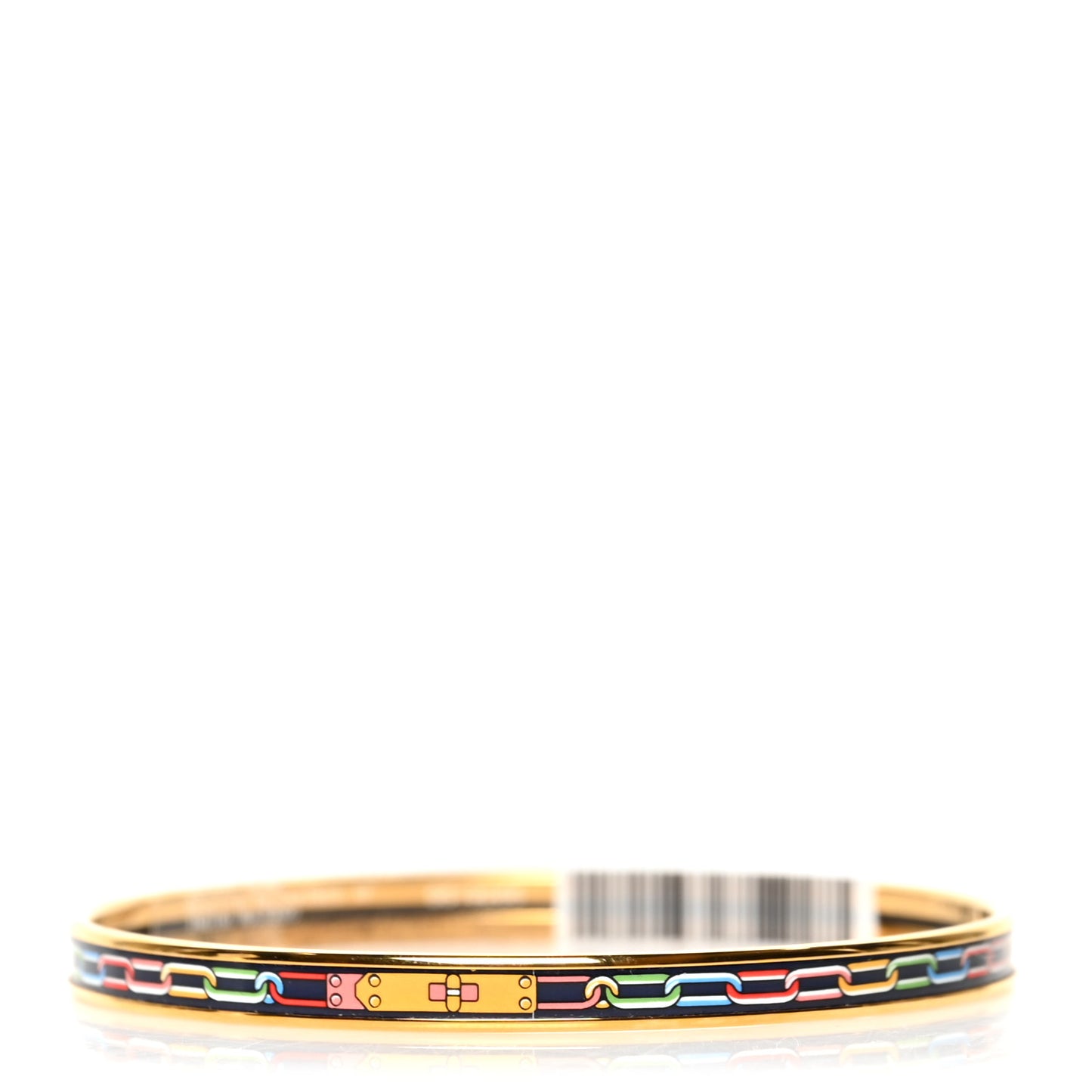 Enamel Printed Reaction En Chaines Extra Narrow Bracelet 70 Indigo Multicolor