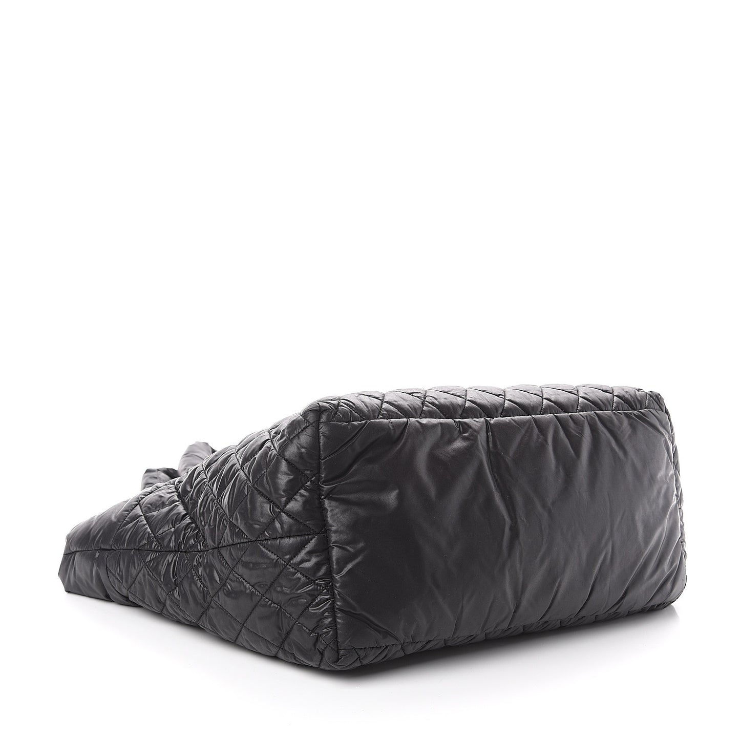 Nylon Quilted Large Coco Cocoon Tote Black