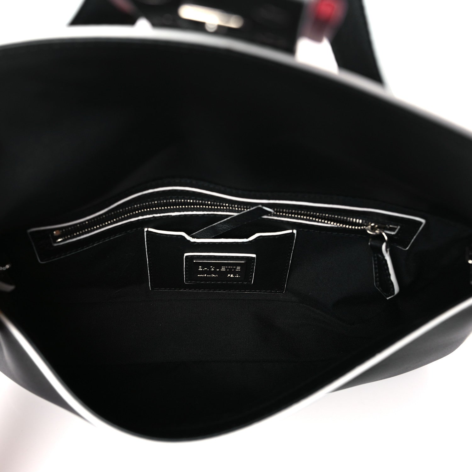 Fendi Vitello Dolce Elite Monster Eyes Bi-Color Baguette Black Yellow 5 of 9
