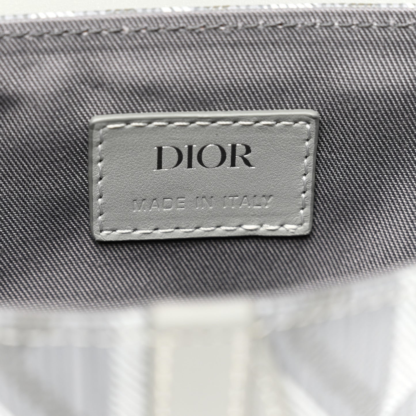 Coated Canvas CD Diamond Mens Mini Saddle Bag Grey