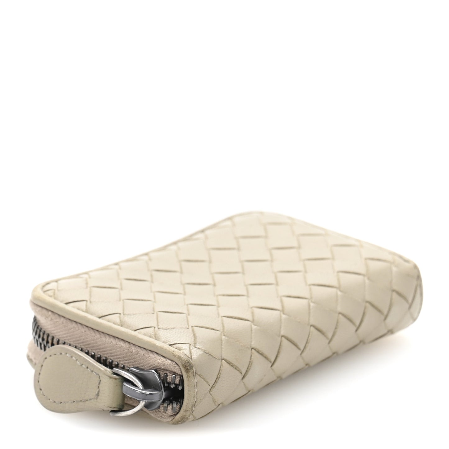 Nappa Intrecciato Zip Around Coin Purse Fume