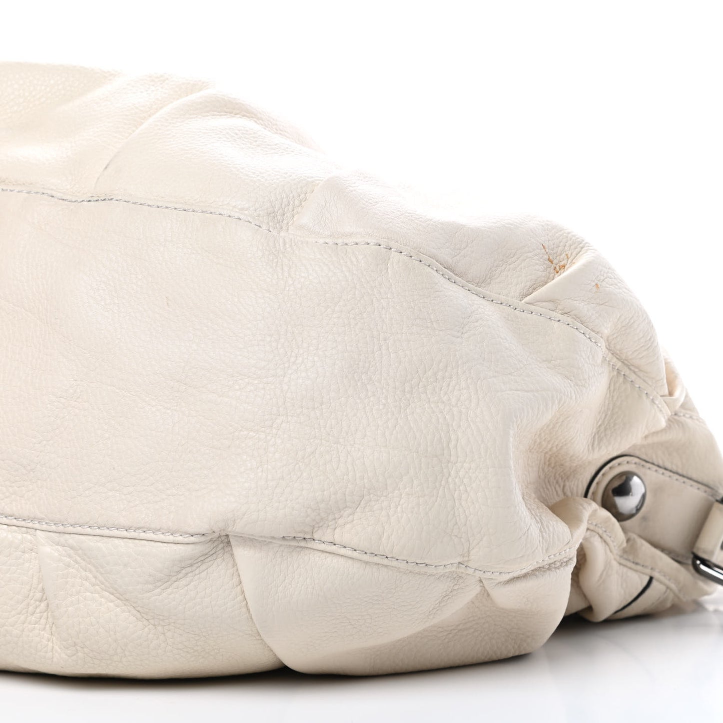 Pebbled Calfskin Medium Icon Bit Shoulder Bag Ivory