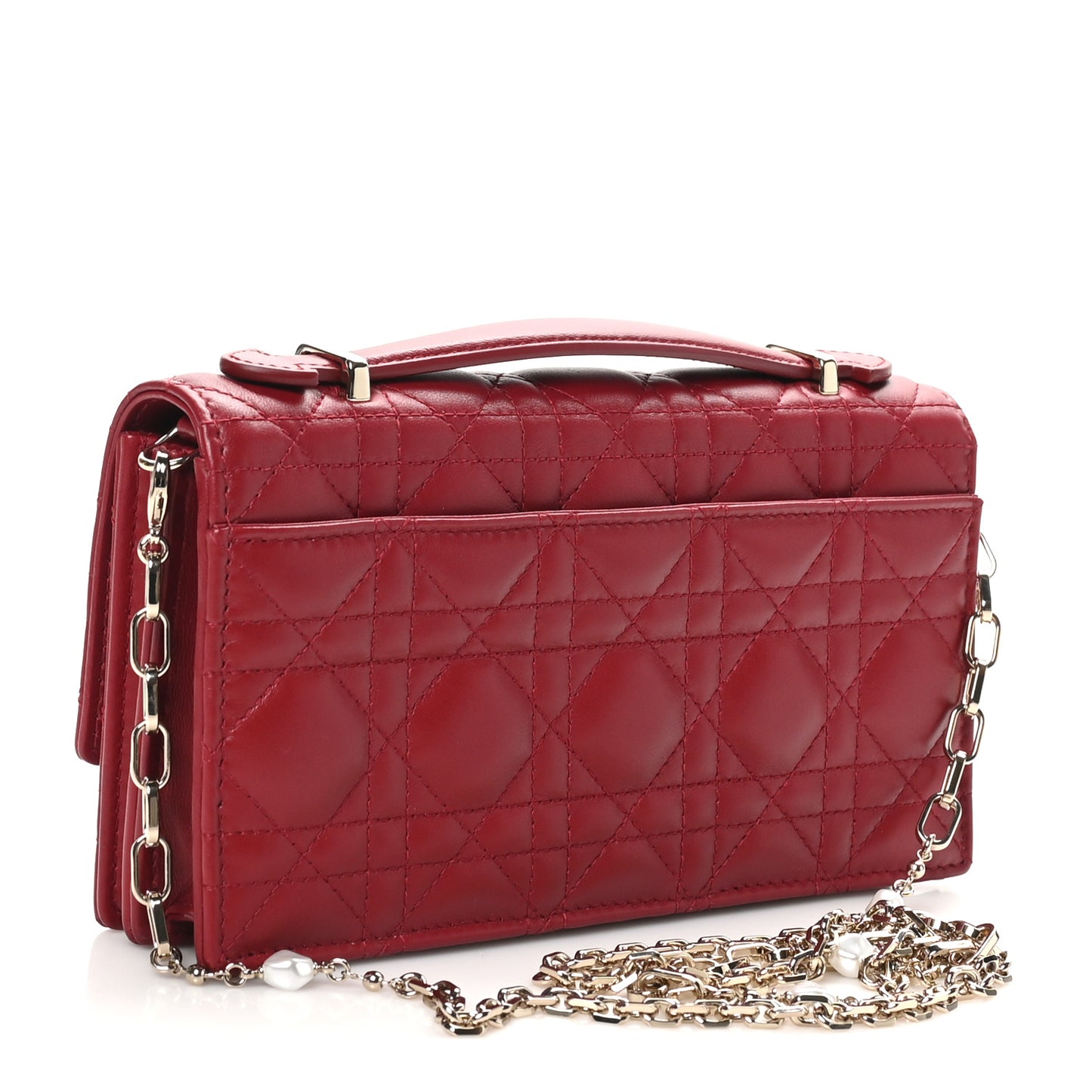 Lambskin Cannage Mini My Dior Bag Burgundy