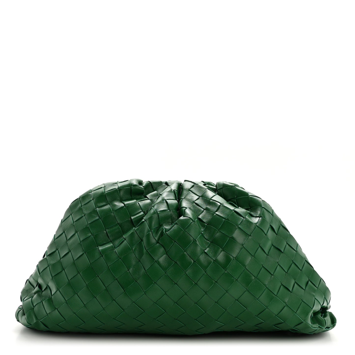 Nappa Maxi Intreccio The Pouch Oversized Clutch Racing Green