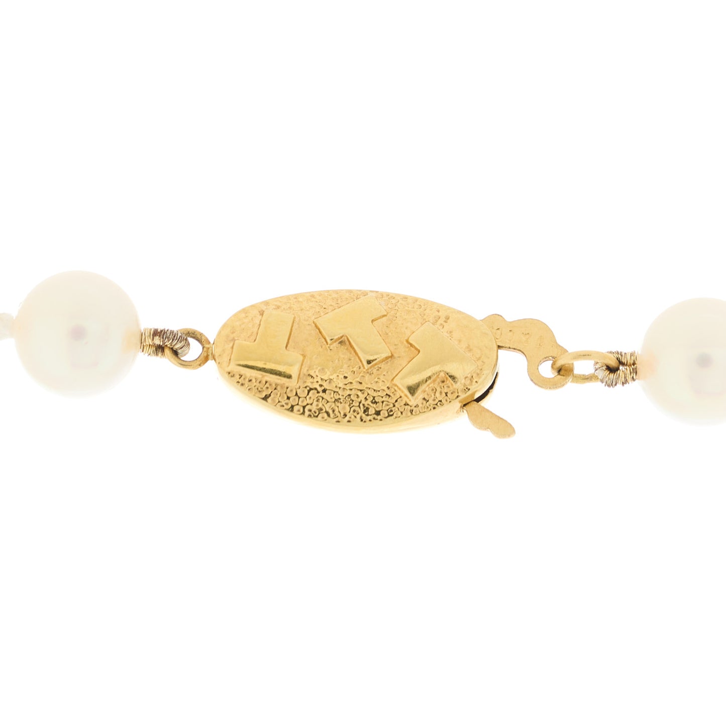 18K Yellow Gold 6-6.5mm Pearl Signature Necklace