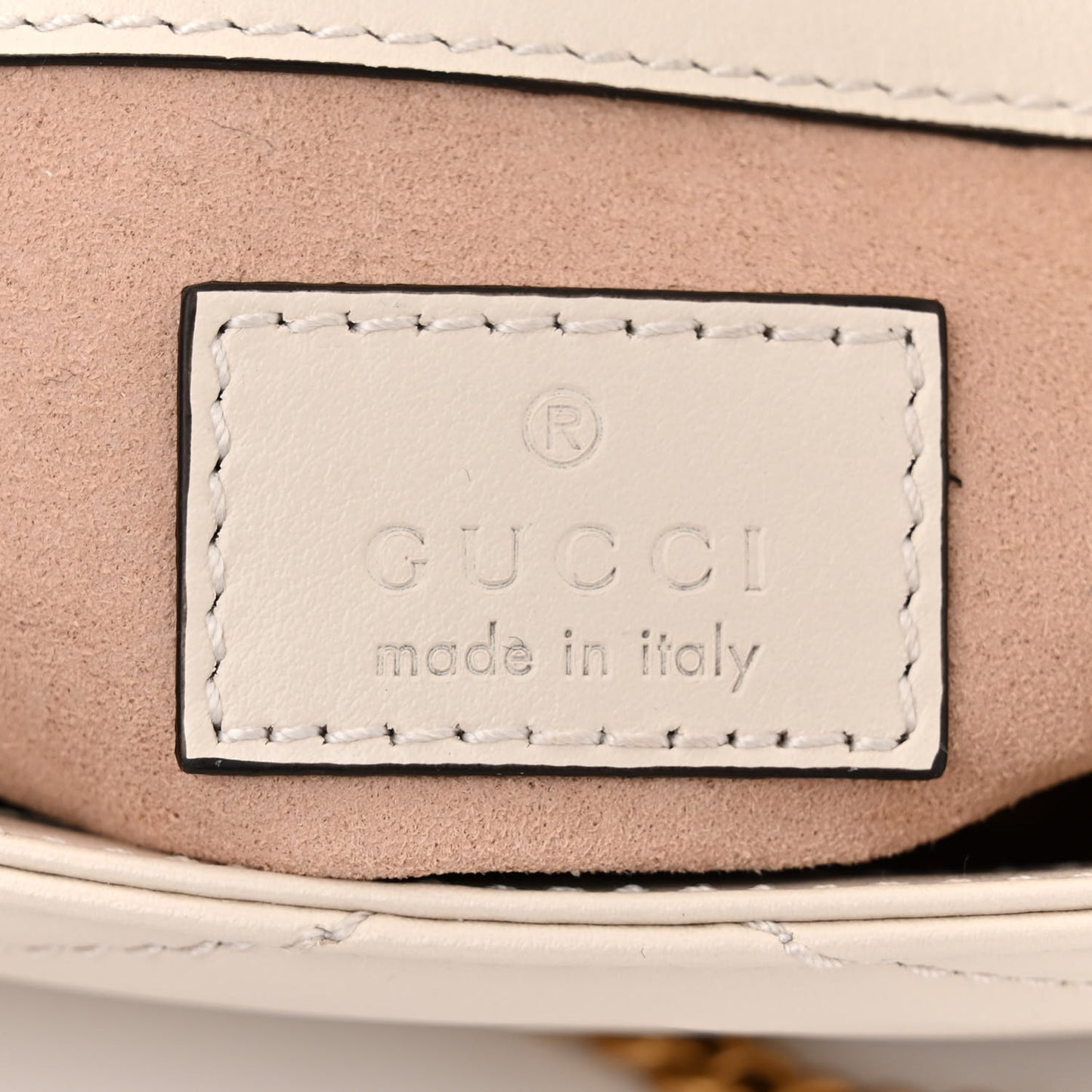Calfskin Matelasse Super Mini GG Marmont Shoulder Bag White