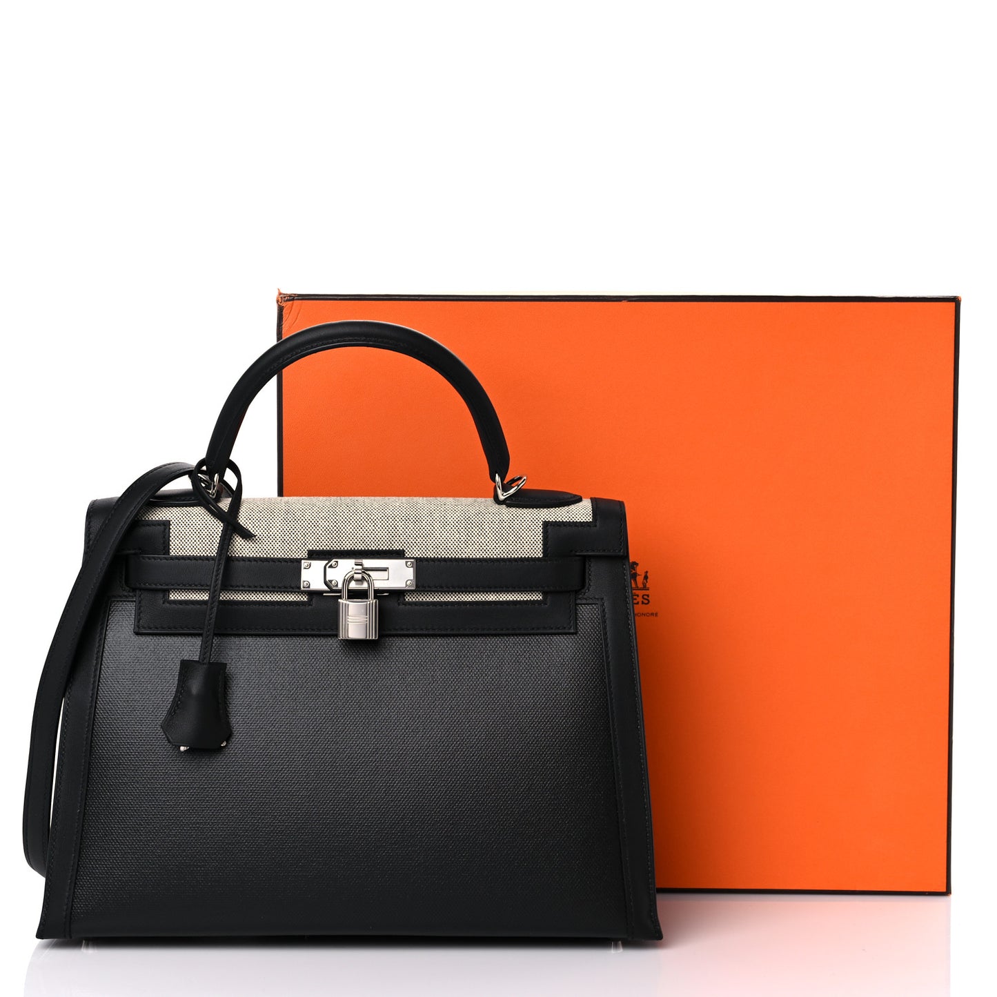 Berline Toile Swift Kelly Sellier 32 Black Ecru