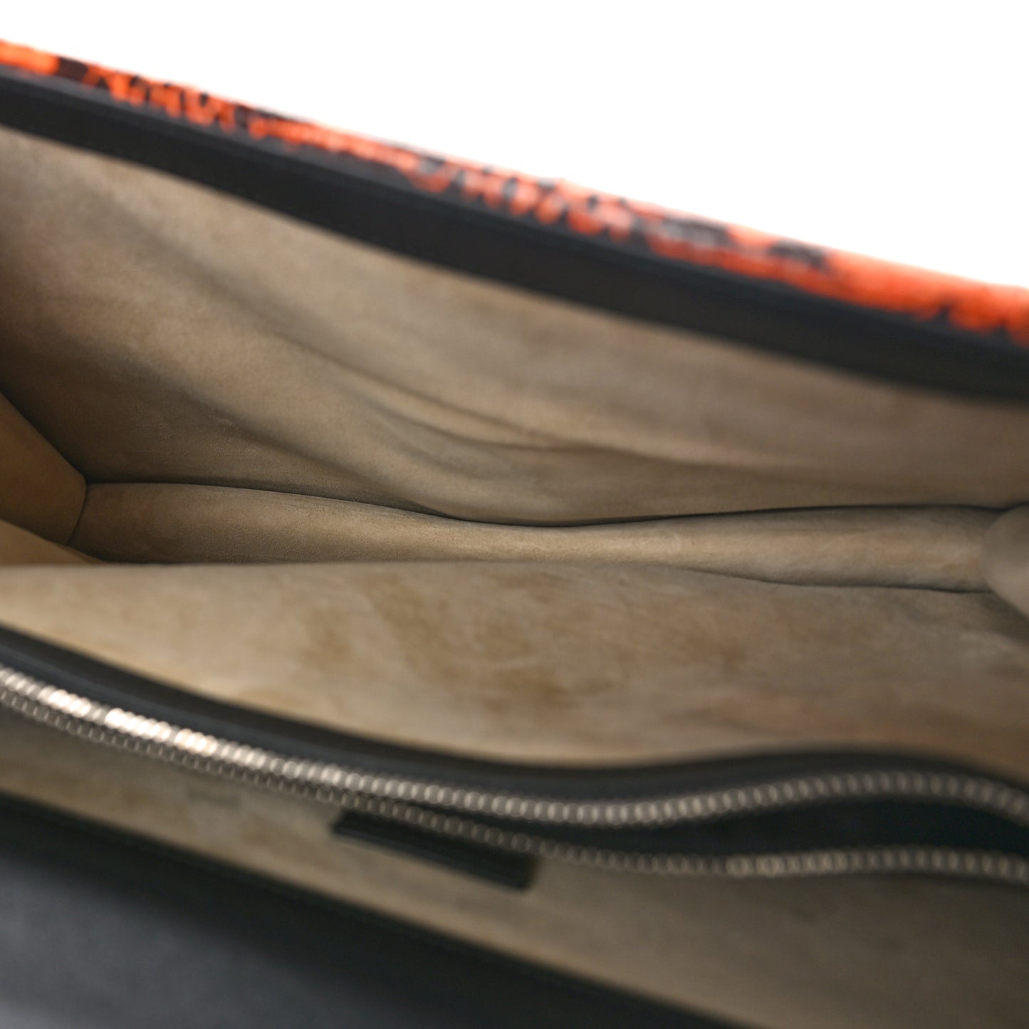 GG Supreme Monogram Snakeskin Elton Embroidered Medium Dionysus Shoulder Bag Beige Orange