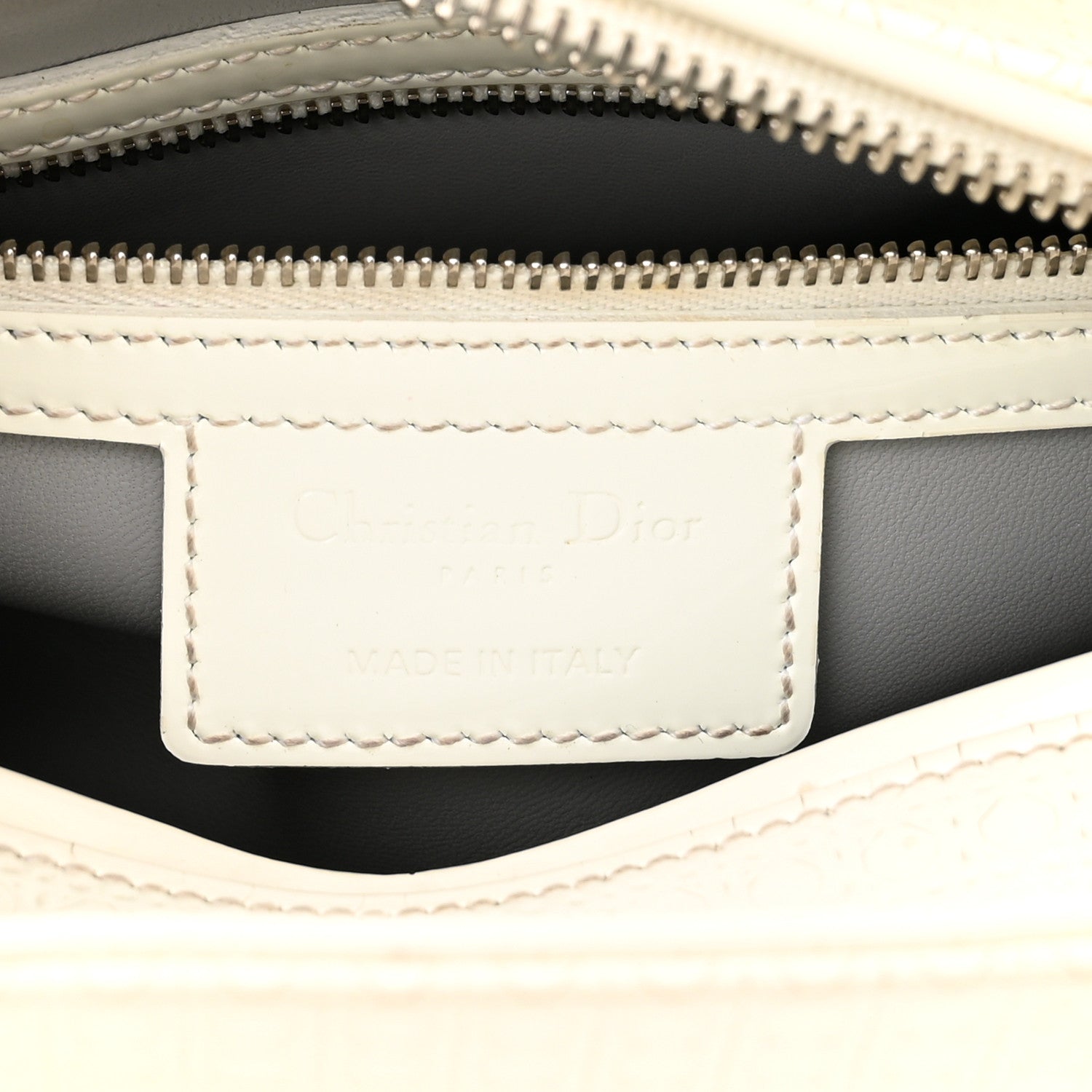 Christian Dior Patent Micro-Cannage Medium Lady Dior White 6 of 18