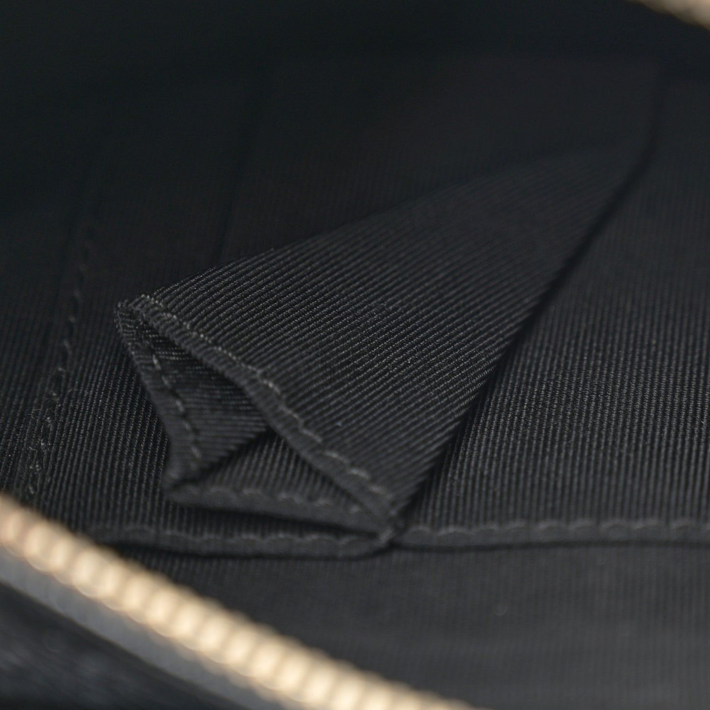 Calfskin Wool Felt Embossed Small Gabrielle Logo Hobo Black