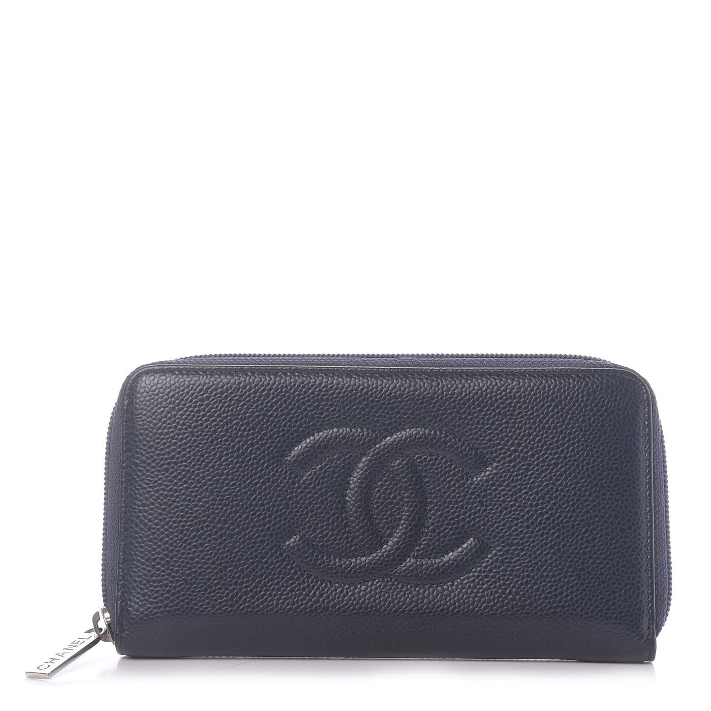 Caviar Large CC Timeless Zip Around Wallet Blue