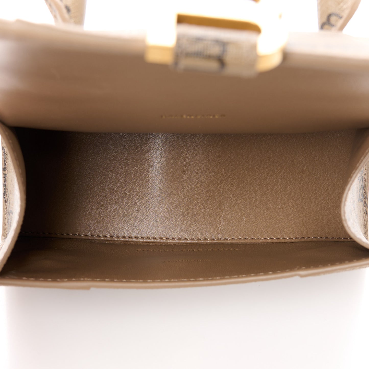 Coated Canvas BB Monogram Hourglass Top Handle Bag XS Beige Brown
