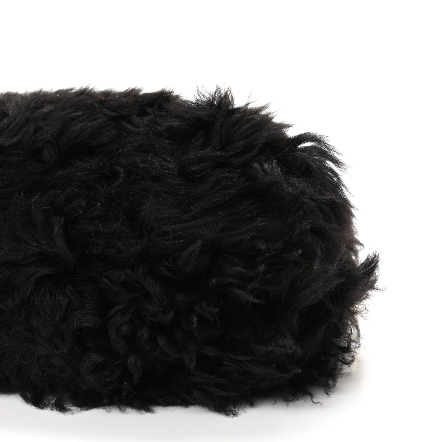 Shearling Lambskin The Pouch Chain Black