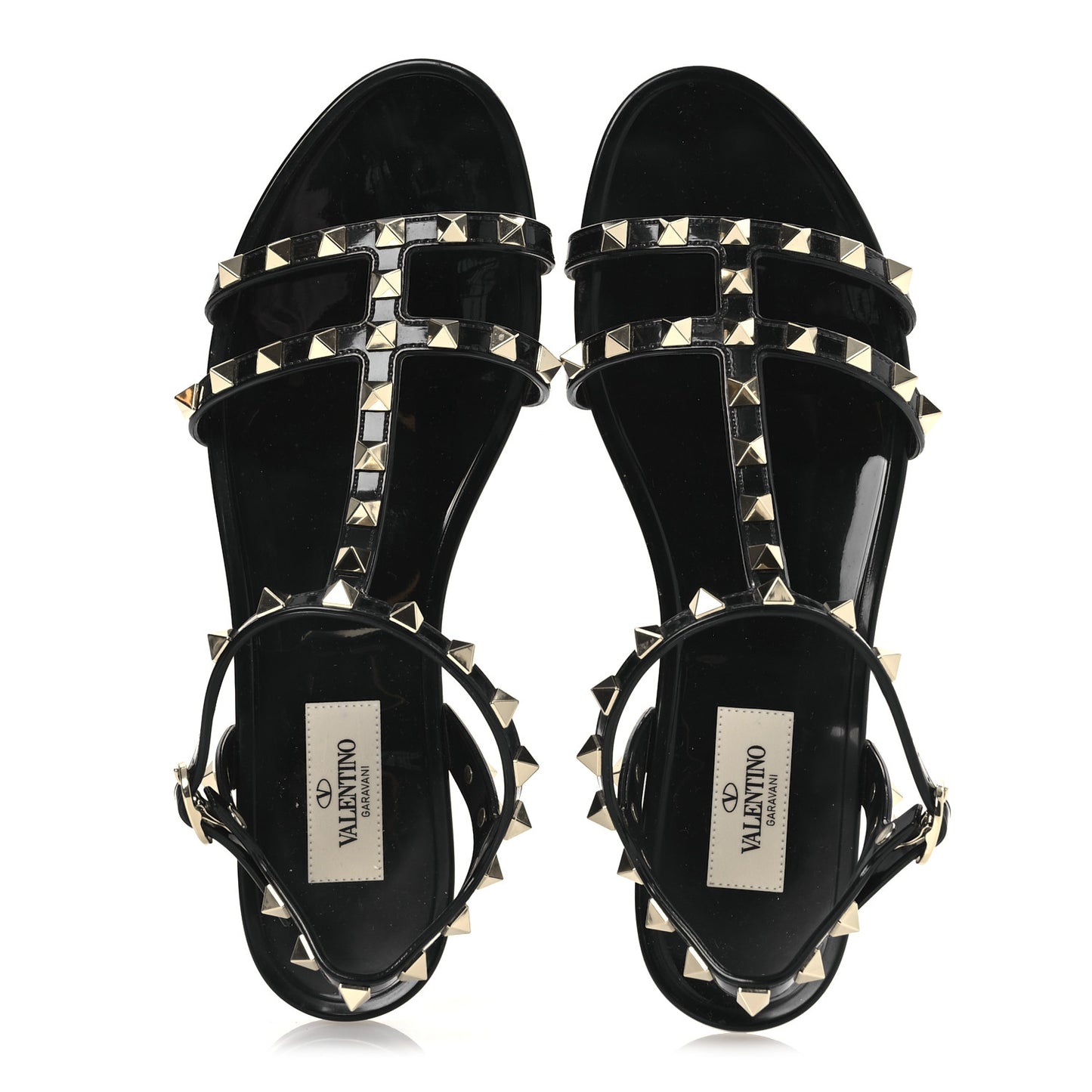 PVC Jelly Rockstud Caged Sandals 39 Black