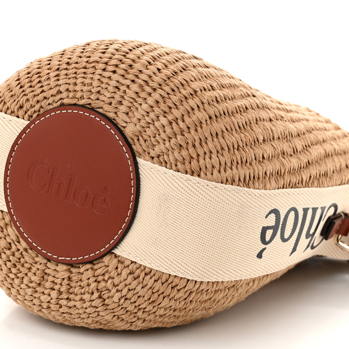 X MIFUKO Raffia Calfskin Small Woody Basket Shoulder Bag Black Beige