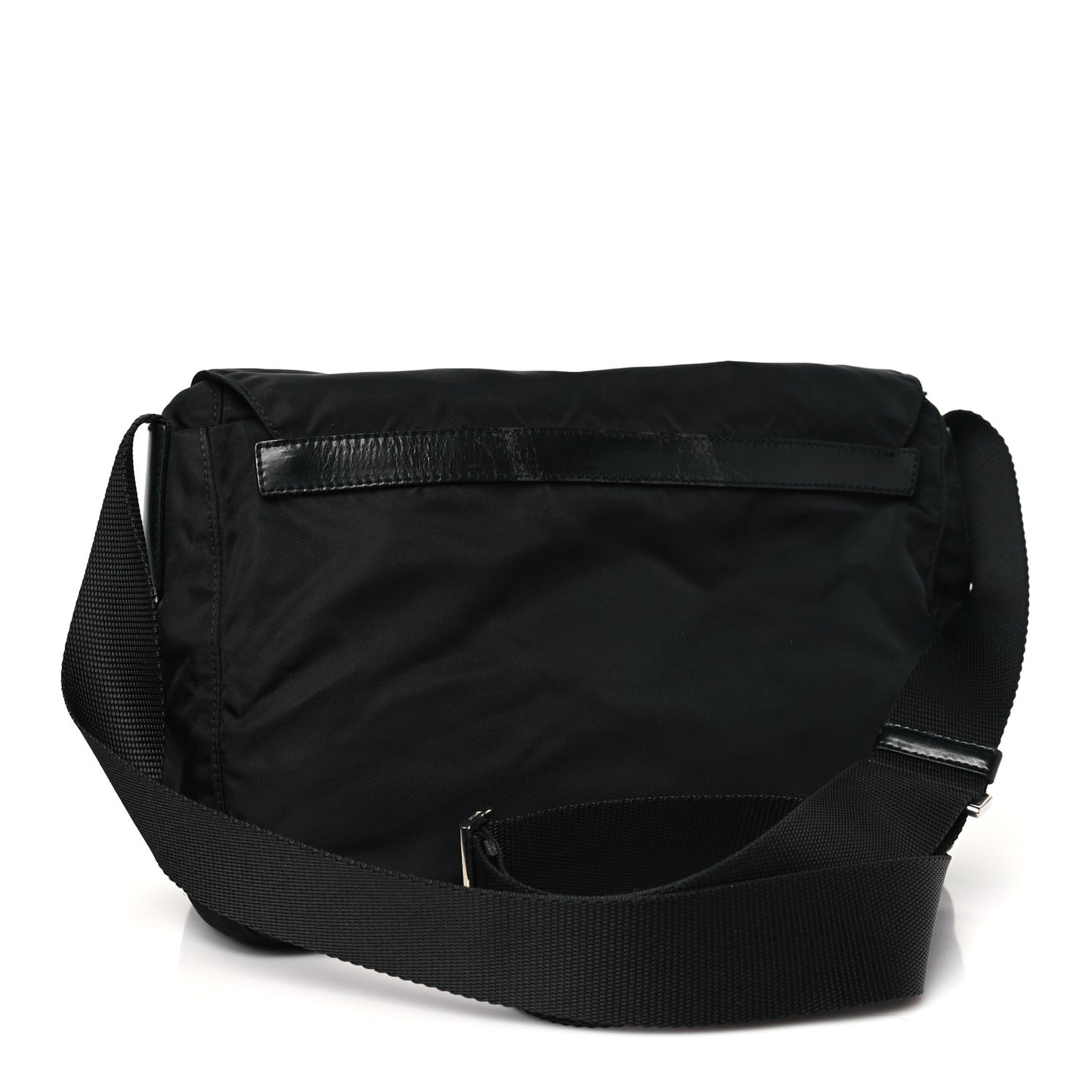 Nylon Vela Messenger Bag Black
