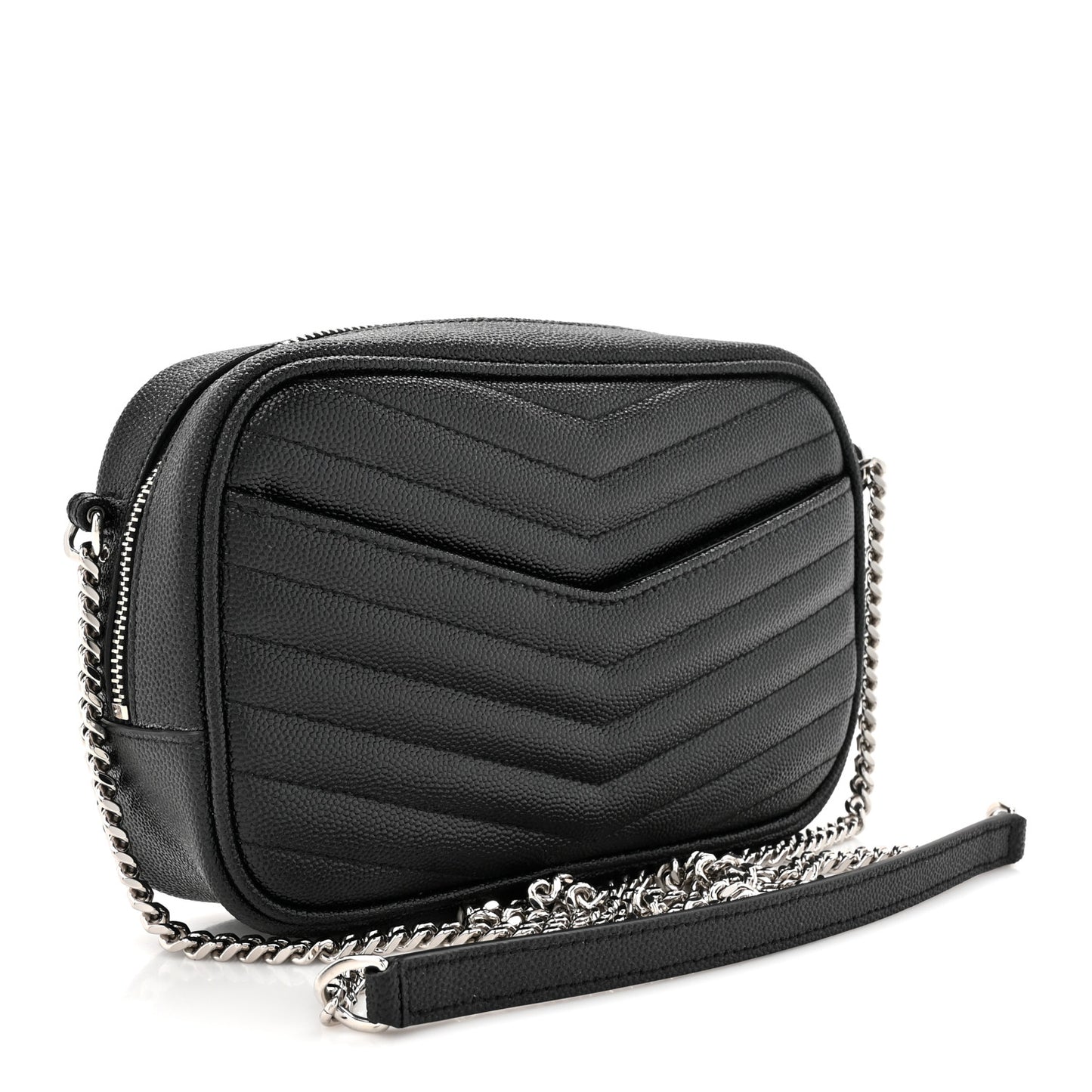 Grain De Poudre Matelasse Monogram Mini Lou Camera Bag Black
