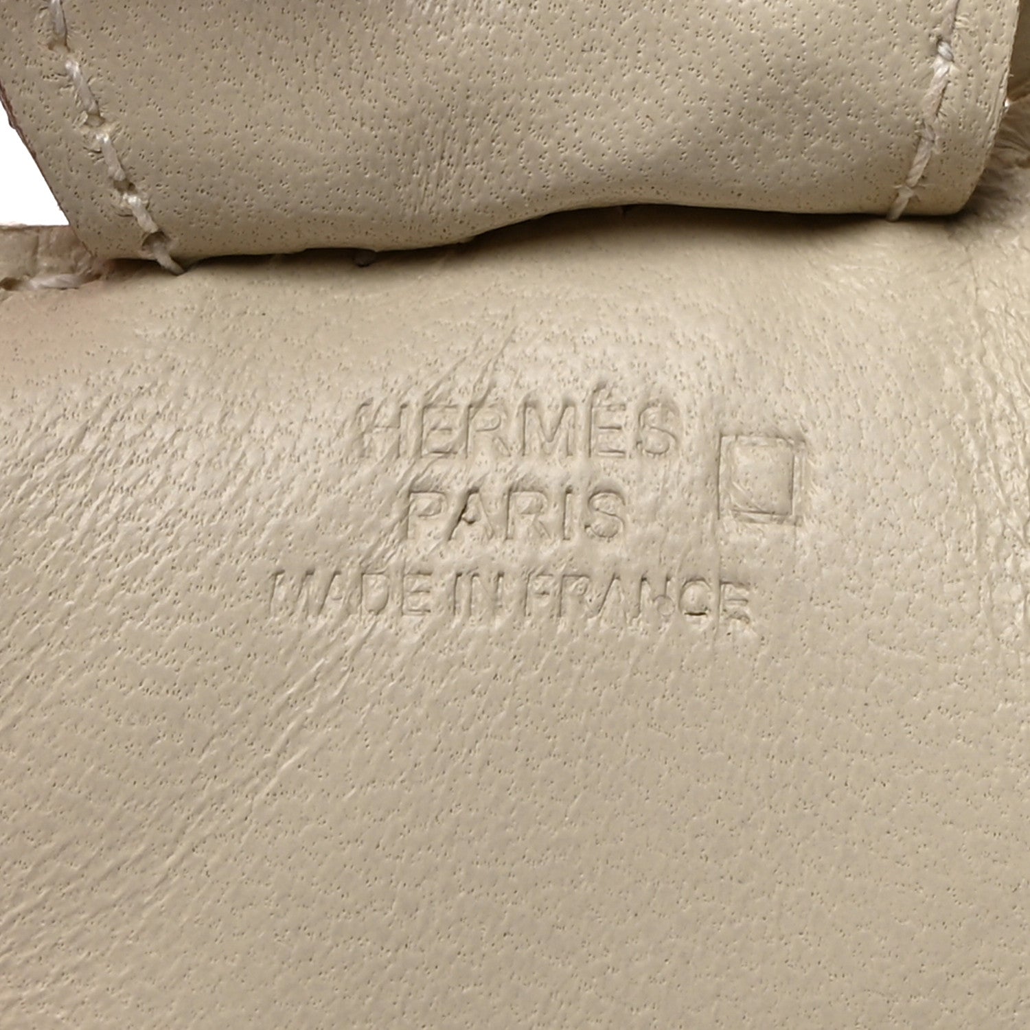 Hermes Milo Lambskin Matte Alligator Touch Grigri Rodeo Horse Bag Charm MM Craie 4 of 5