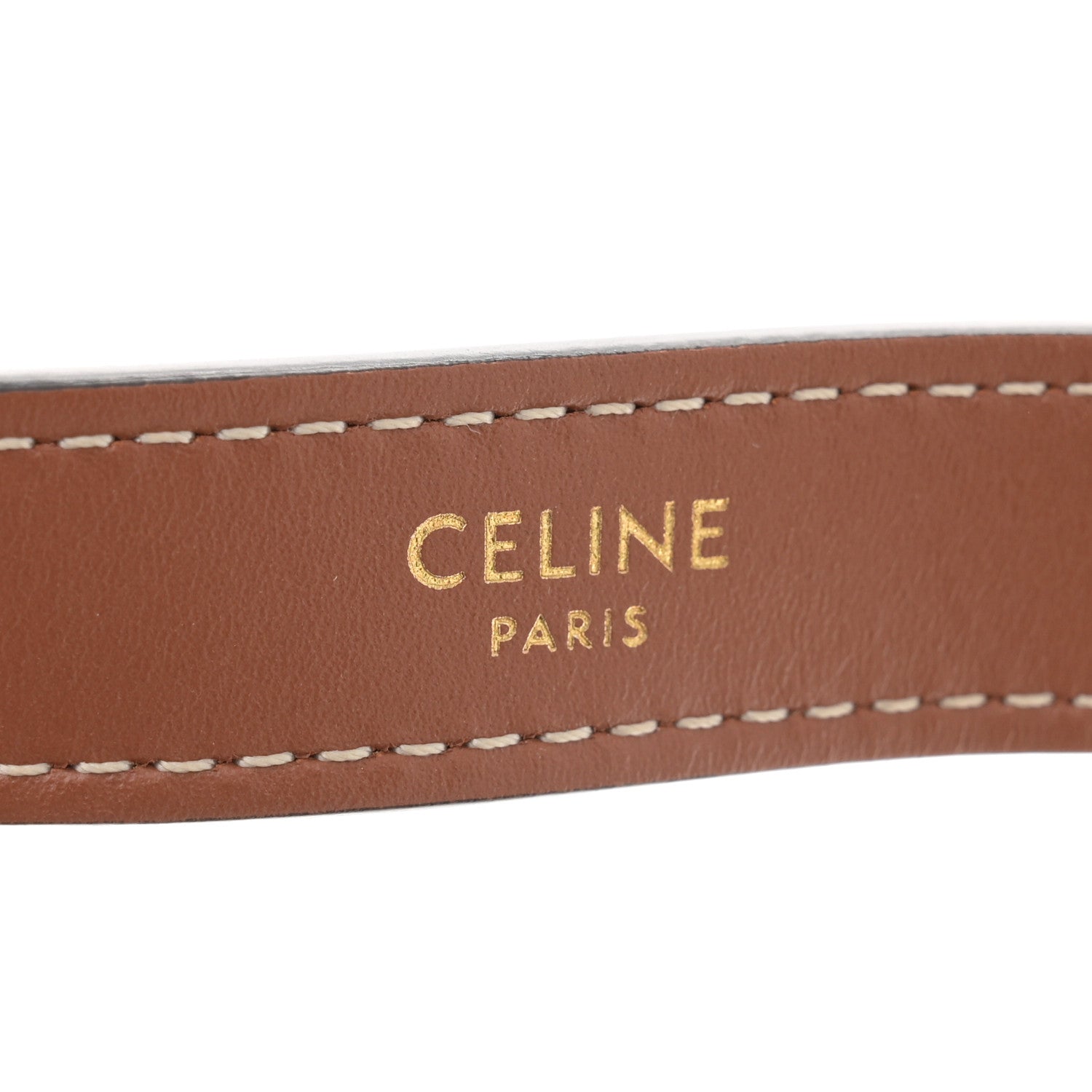 Celine Canvas Calfskin Ava Triomphe Shoulder Bag White 6 of 11