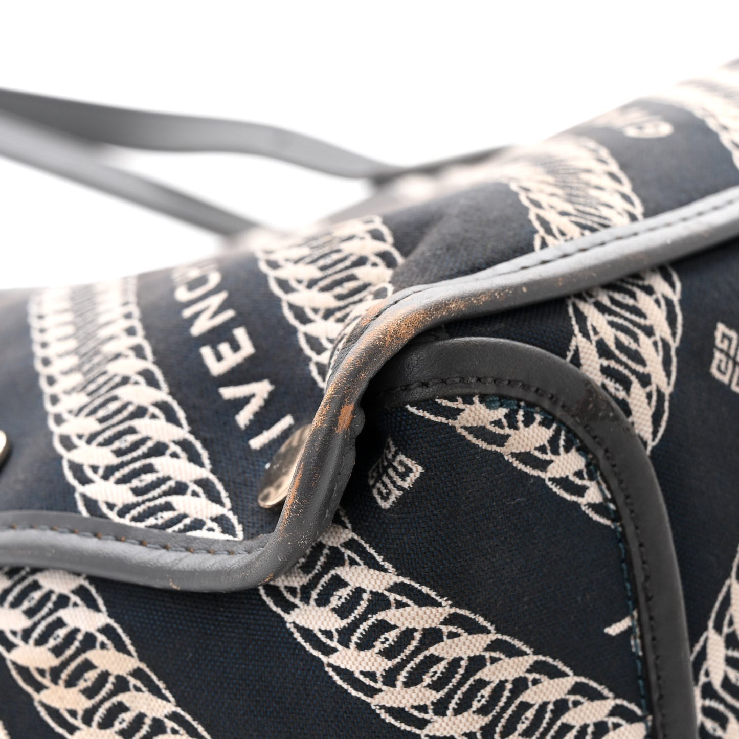 Canvas Jacquard Medium Bond Tote Oil Blue