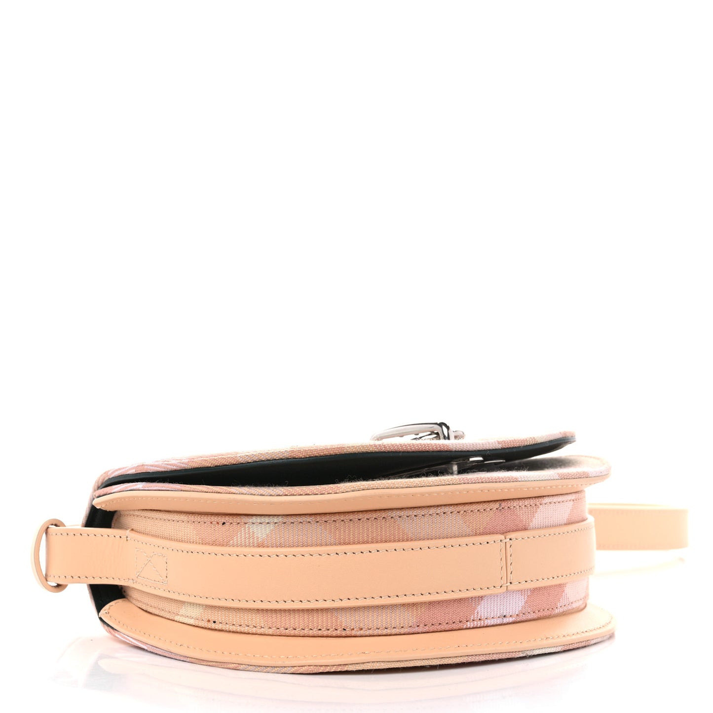 Jacquard Check Mini Rocking Horse Crossbody Peach